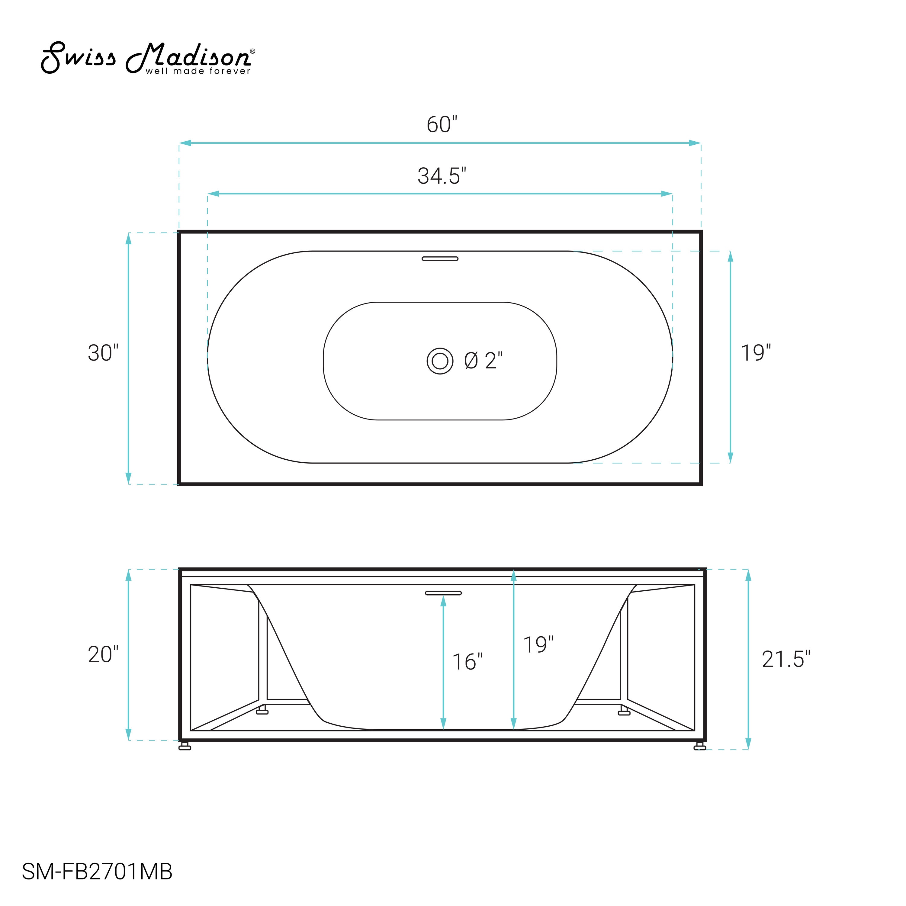 Swiss Madison SM-25-FBLOU02MB bathtubs - View #6
