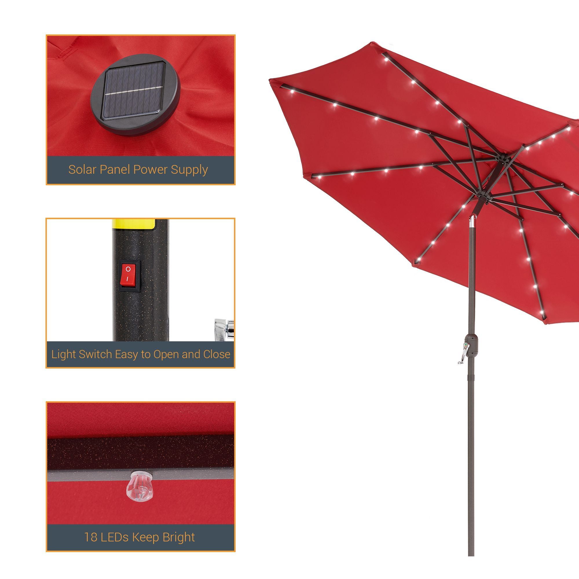 Sonkuki SD-027R-LED Umbrellas-2 - View #3