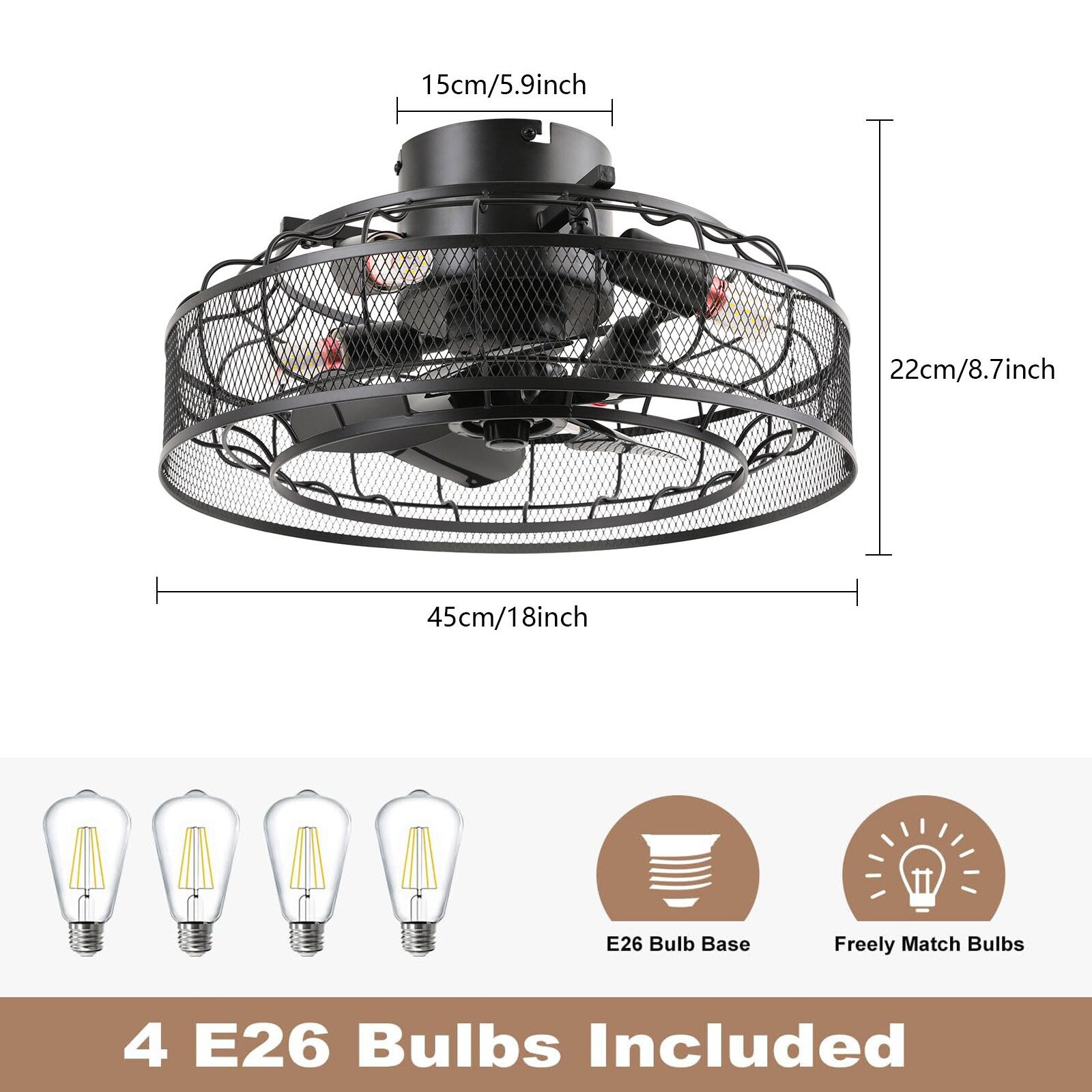Oukaning HG-HCX9864-900US Ceiling-Fans - View #5