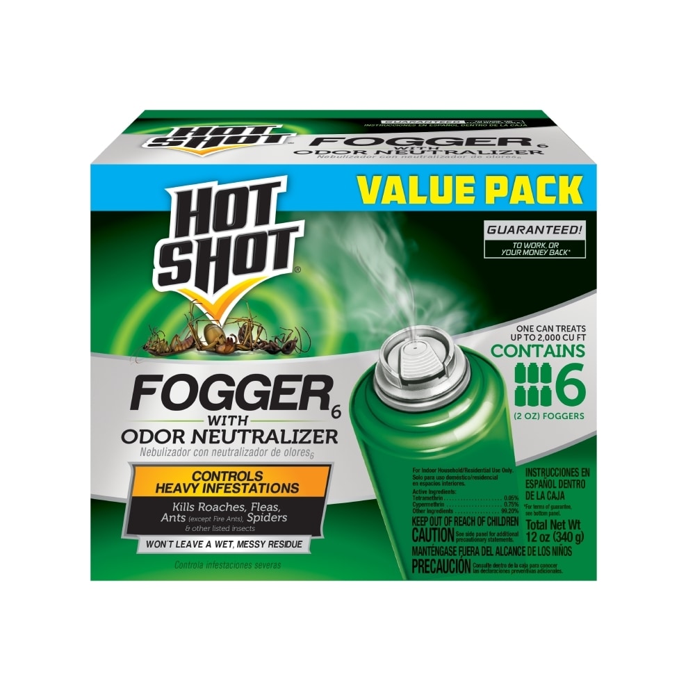 Hot Shot Fogger with Odor Neutralizer, 3 Count, 2 Ounce Pack of 2 & Feeke  Mouse Traps, Mice Traps for House - 6 Pack, (M01-6Pack)