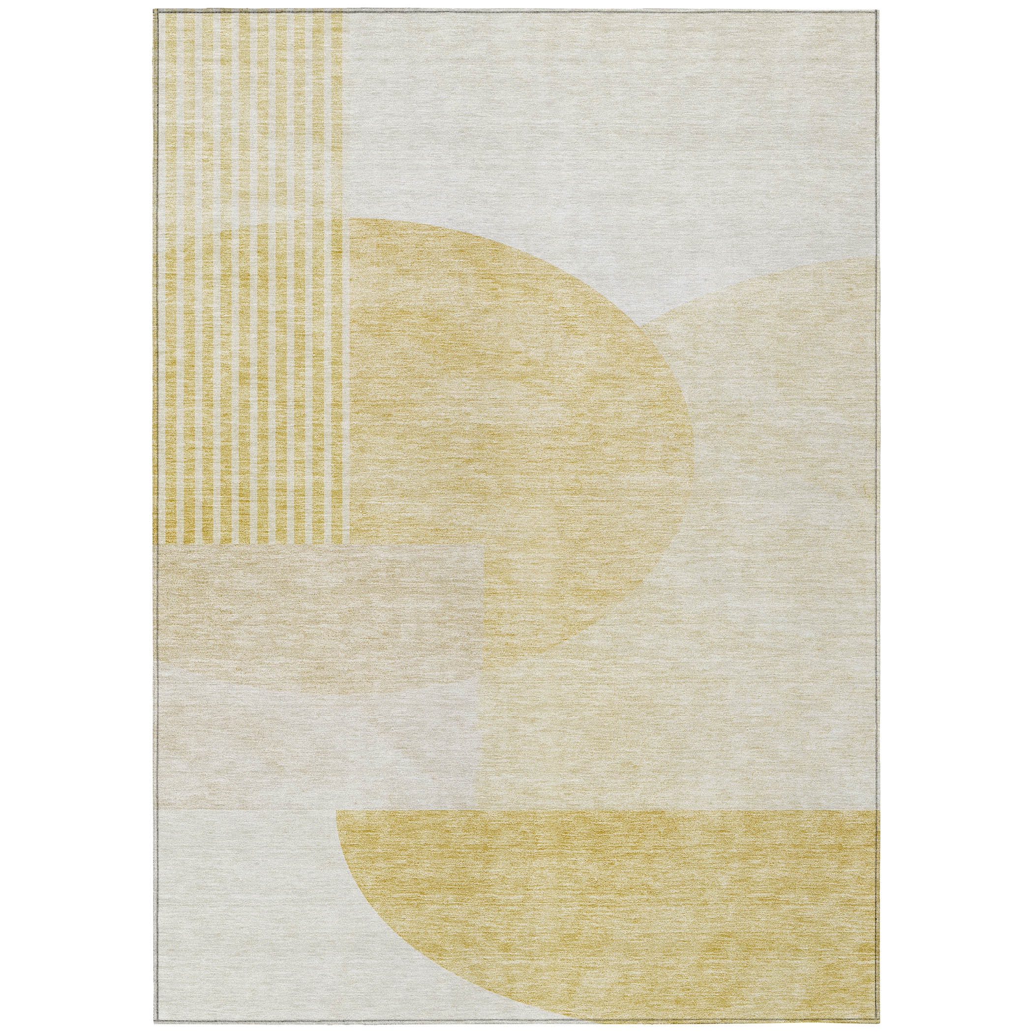 Addison Rugs ACN678GO5X8 Chantille ACN678GO 5 x 7 (ft) Polyester Gold Rectangular Indoor/Outdoor Geometric Machine washable Area rug