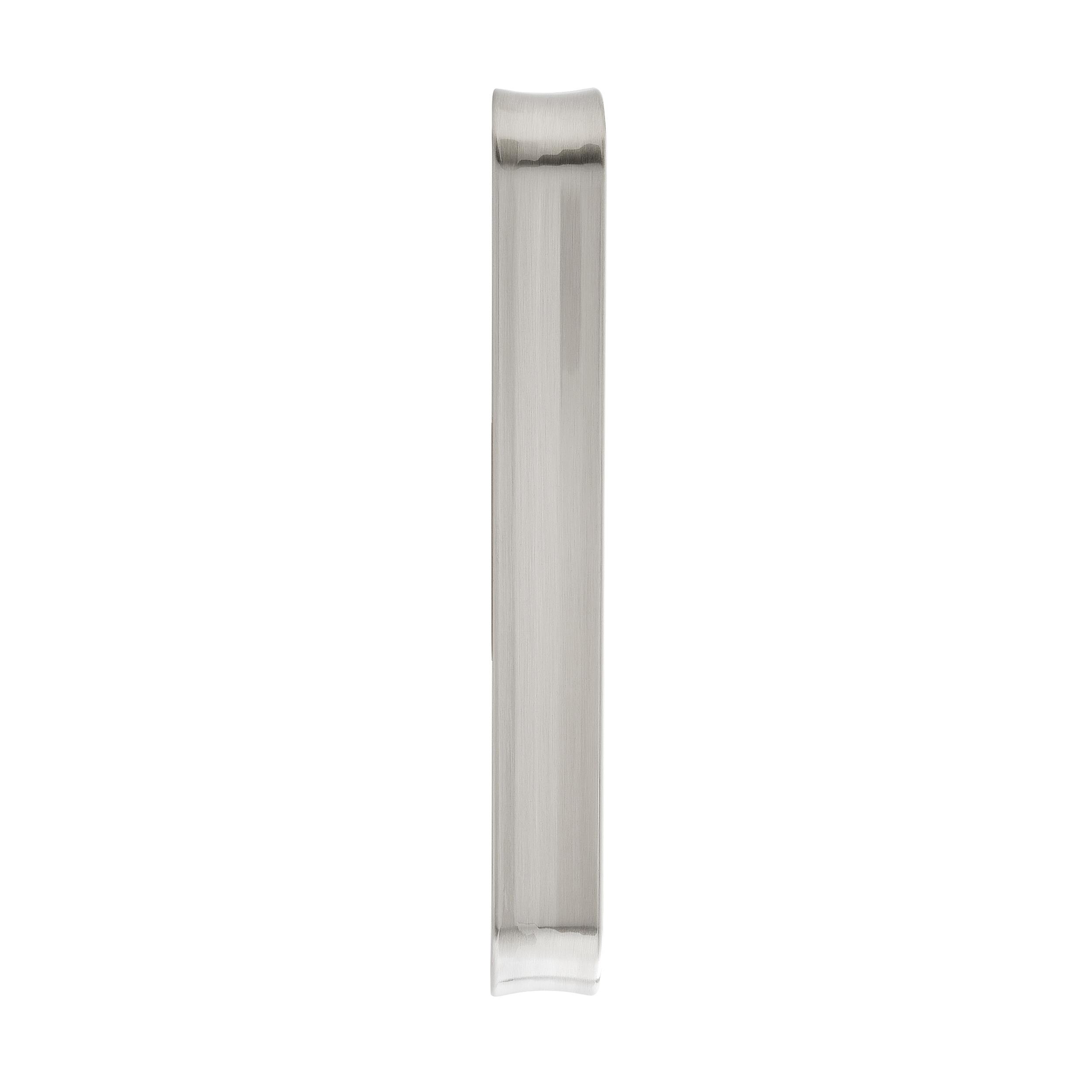 Brushed Nickel Modern Finger Cabinet Pull with Mounting Hardware