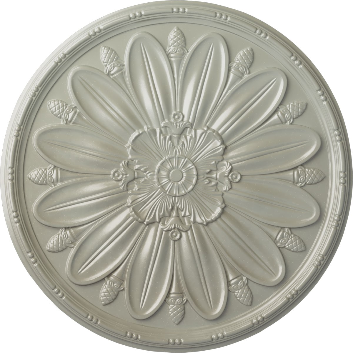 Ekena Millwork CM40DLFCS Delfina 40-in W x 40-in L Painted Flash Copper Polyurethane Whole Ceiling Medallion