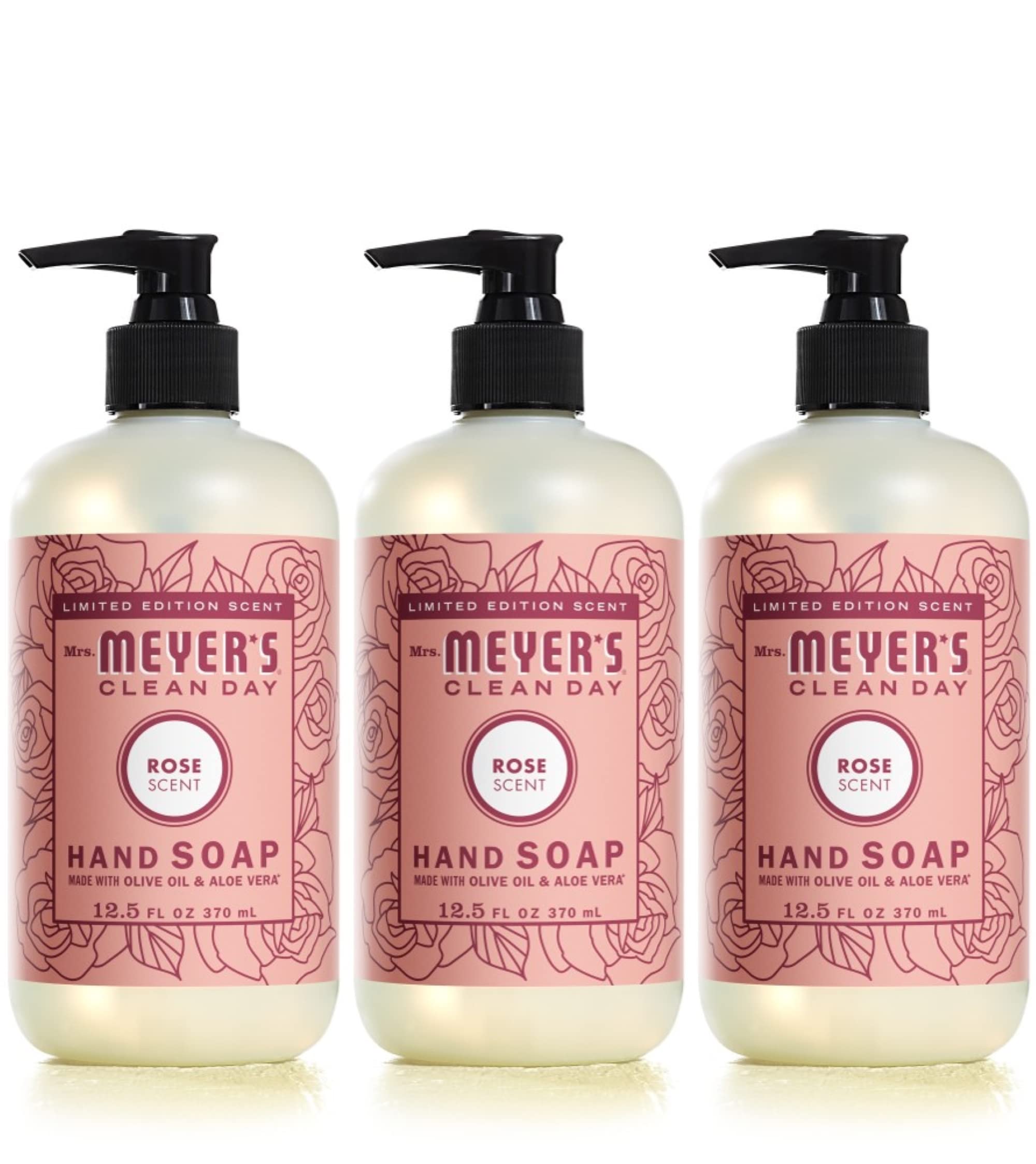 Mrs. Meyer's Clean Day  Liquid Hand Soap Rose 12.5 fl oz (Pack of 3)