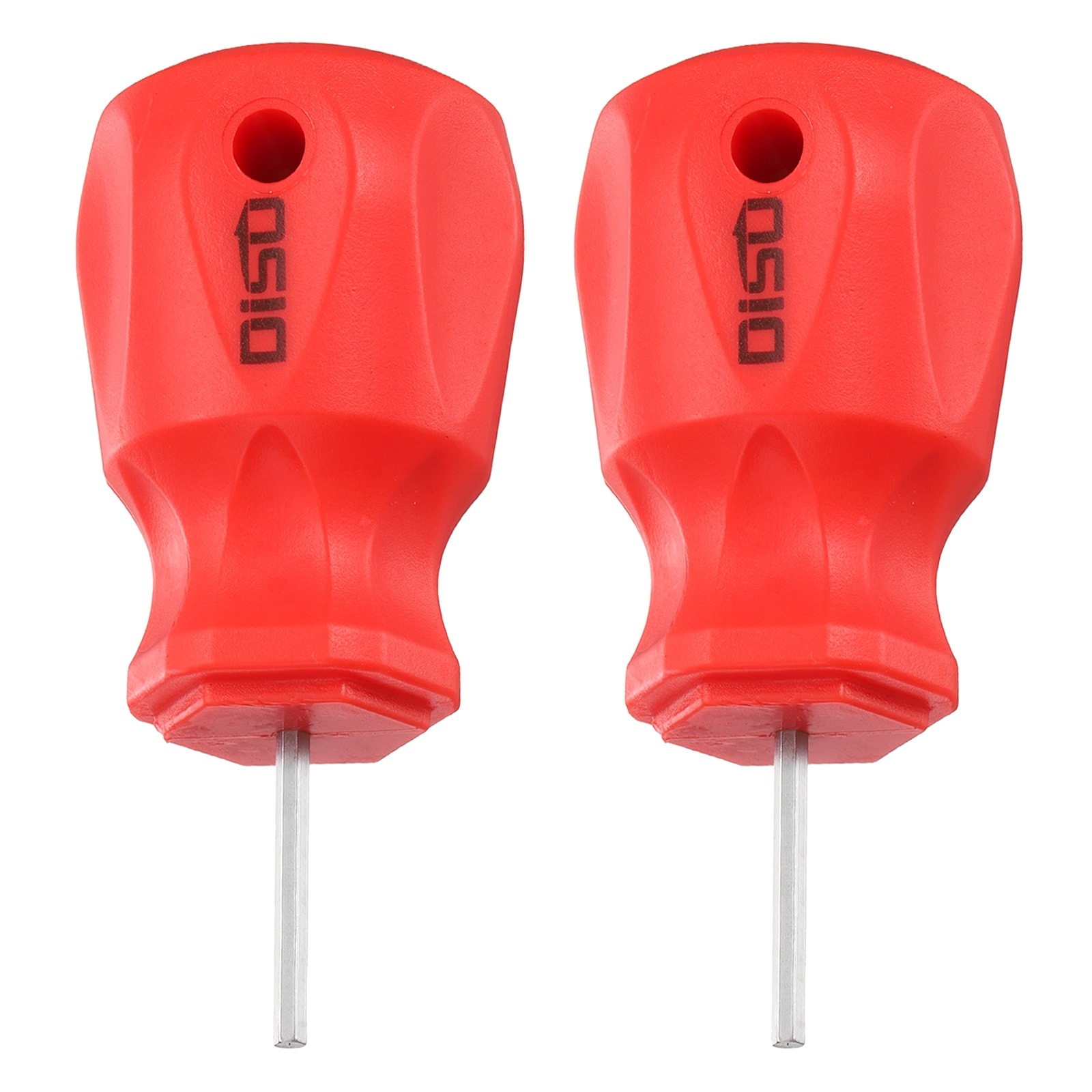 Harfington 2pcs Small Hex Screwdriver 2.5mm 80mm Length S2 Steel Magnetic head Metric Mini Flat Head Hexagon Screw Driver with Non-Slip Handle for Tight Spaces Hand Tools Silver #S26072800UX4138