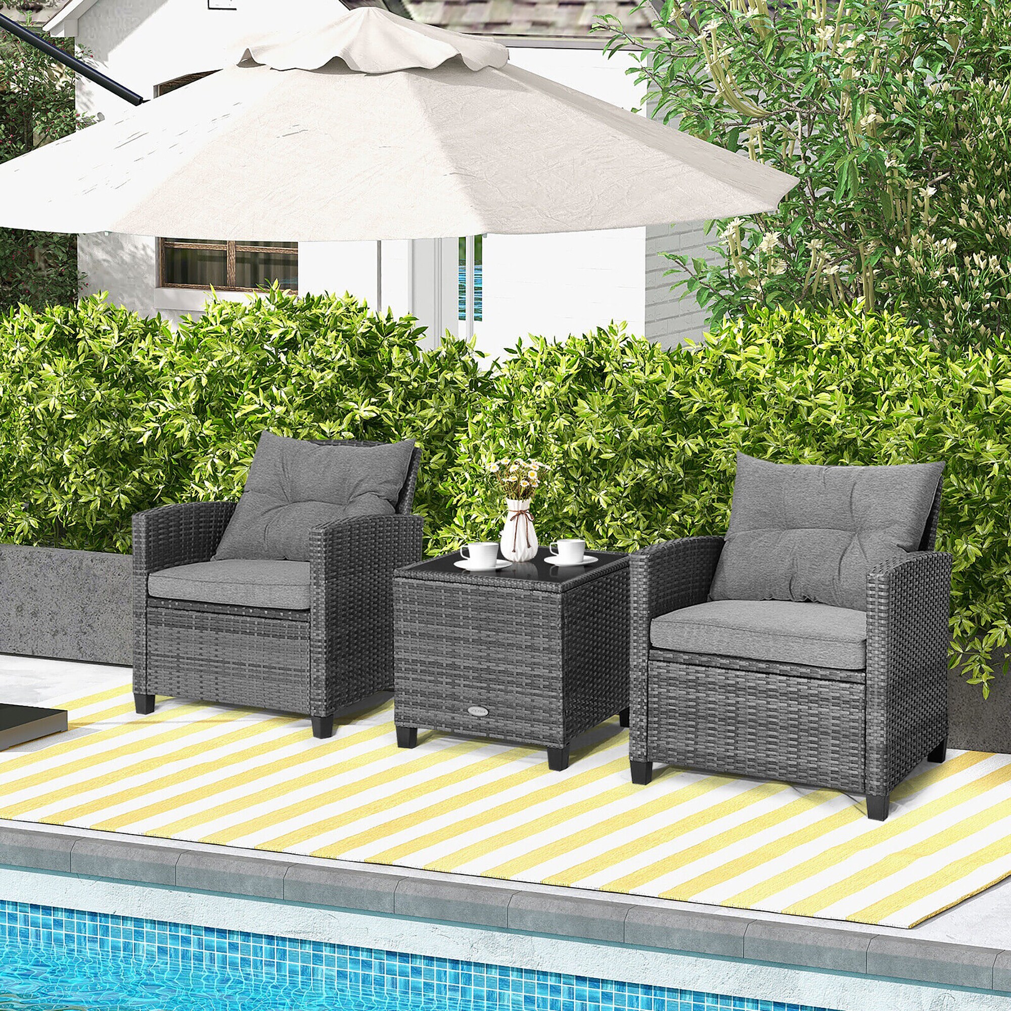Forclover HYFL-267GR Patio-Conversation-Sets - View #2