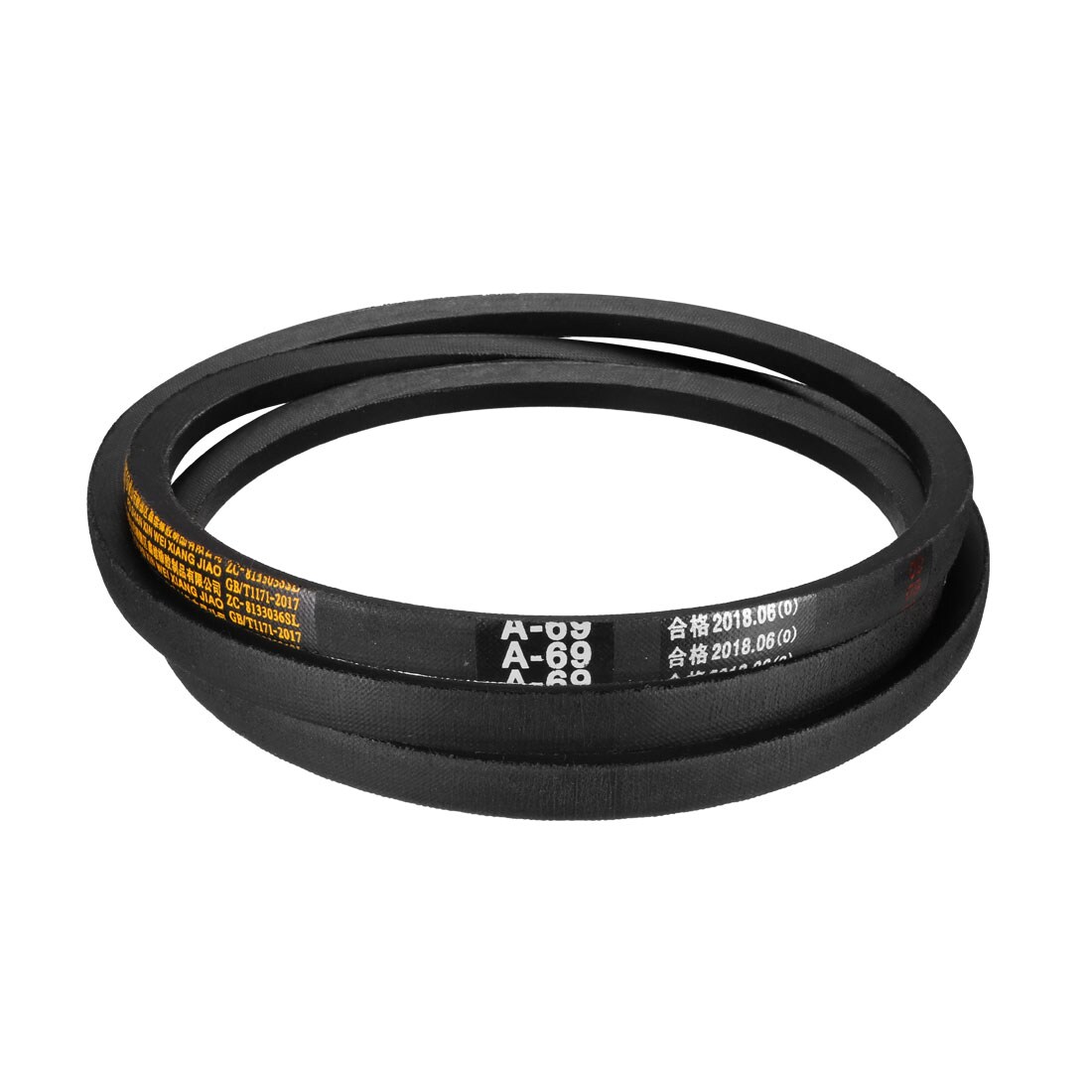 Unique Bargains S25112700UX1718 A69 Drive V-Belts 69 Inch Inner Length 13mm Width 8mm Thick JIS Standard A-Section Rubber Drive Transmission Belt
