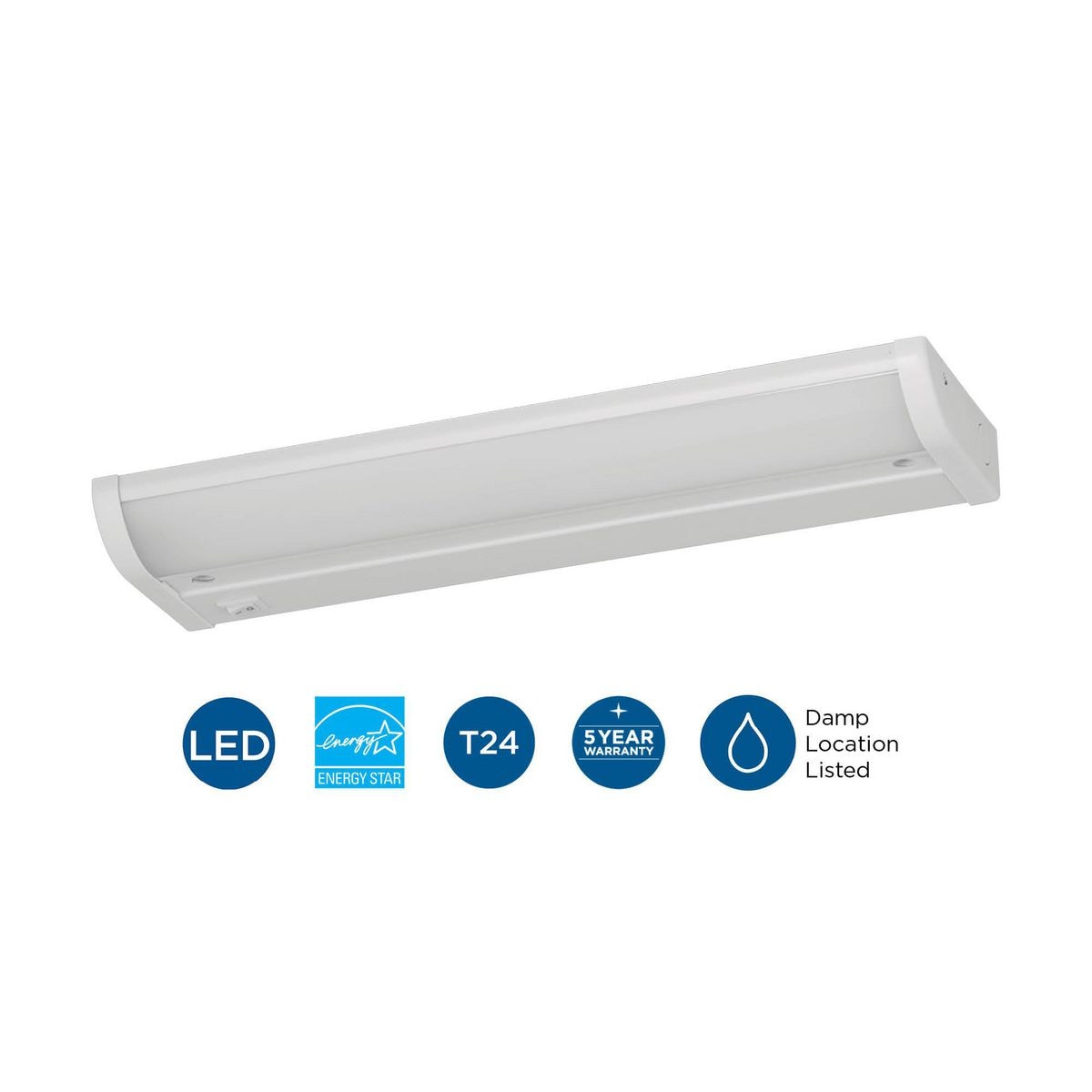 Satin White 11.5" LED Under Cabinet Bar Light