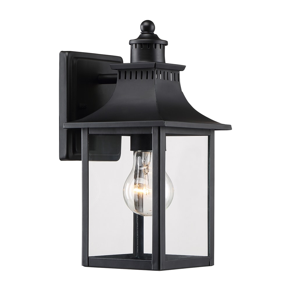 Quoizel Chancellor 1-Light 11-in Mystic Black Outdoor Wall Light in the ...