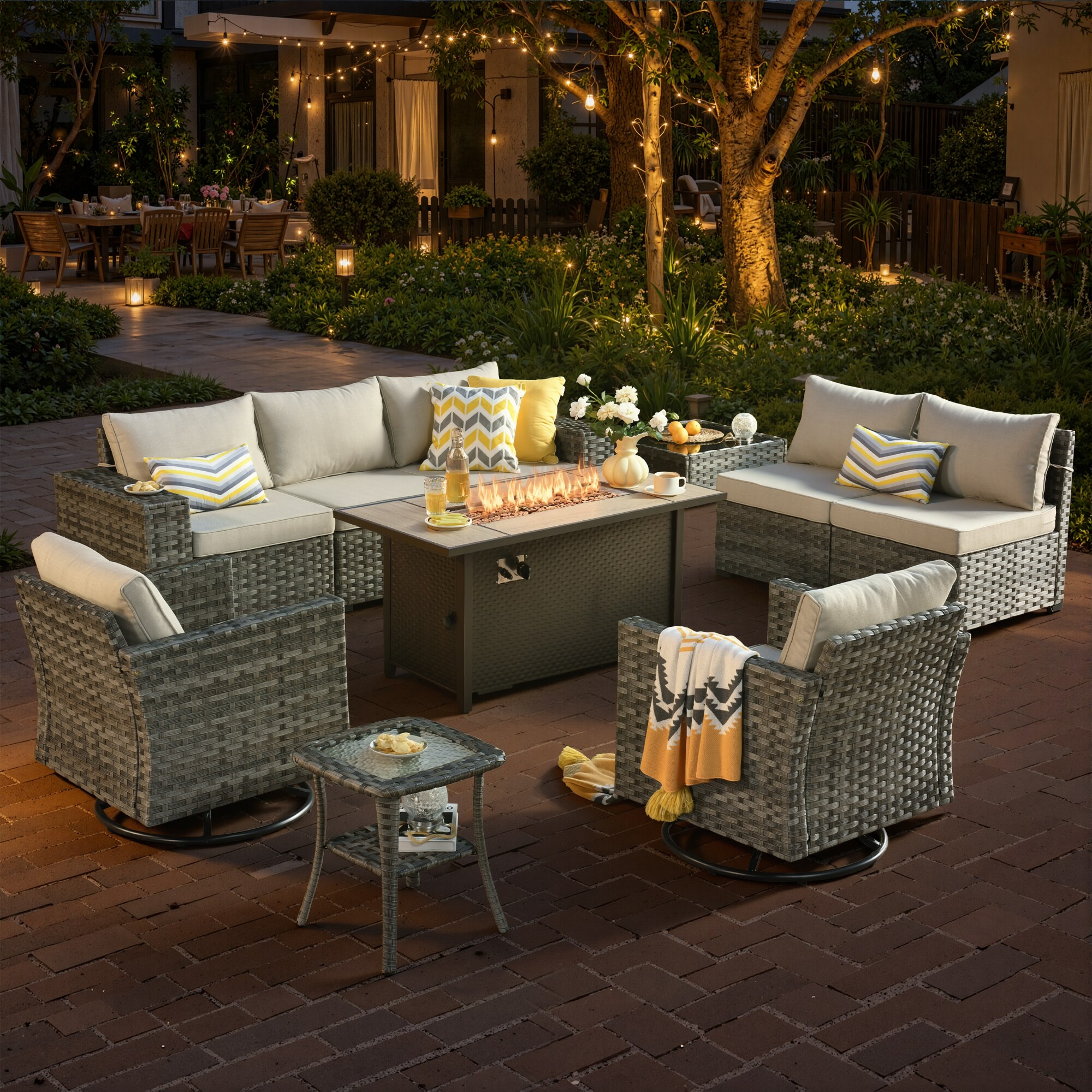 Pouuin SRFPYZBBR6-10 Patio-Conversation-Sets - View #2