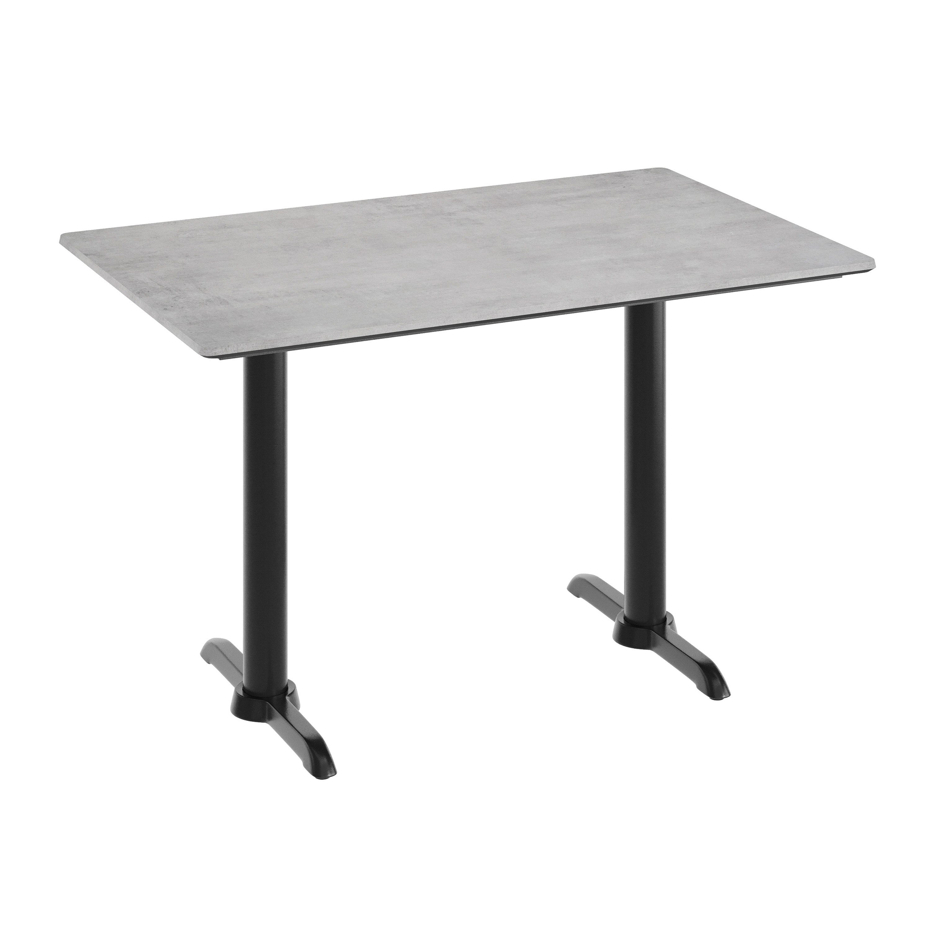 Flash Furniture - TopGuard 48-in x 30-in Tabletop- Gray Faux Concrete- Seamless Surface Technolog...