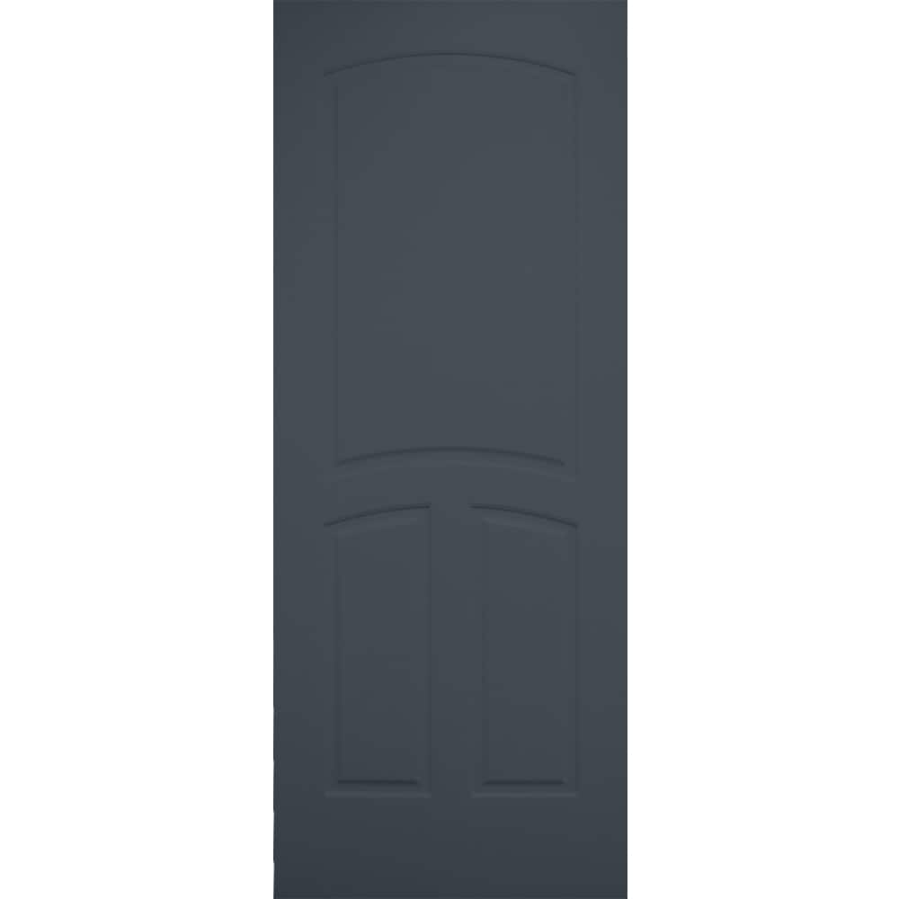 American Building Supply LO966370 Encore 36-in x 80-in Slate 3-panel round top Smooth Solid core Prefinished MDF Slab Door