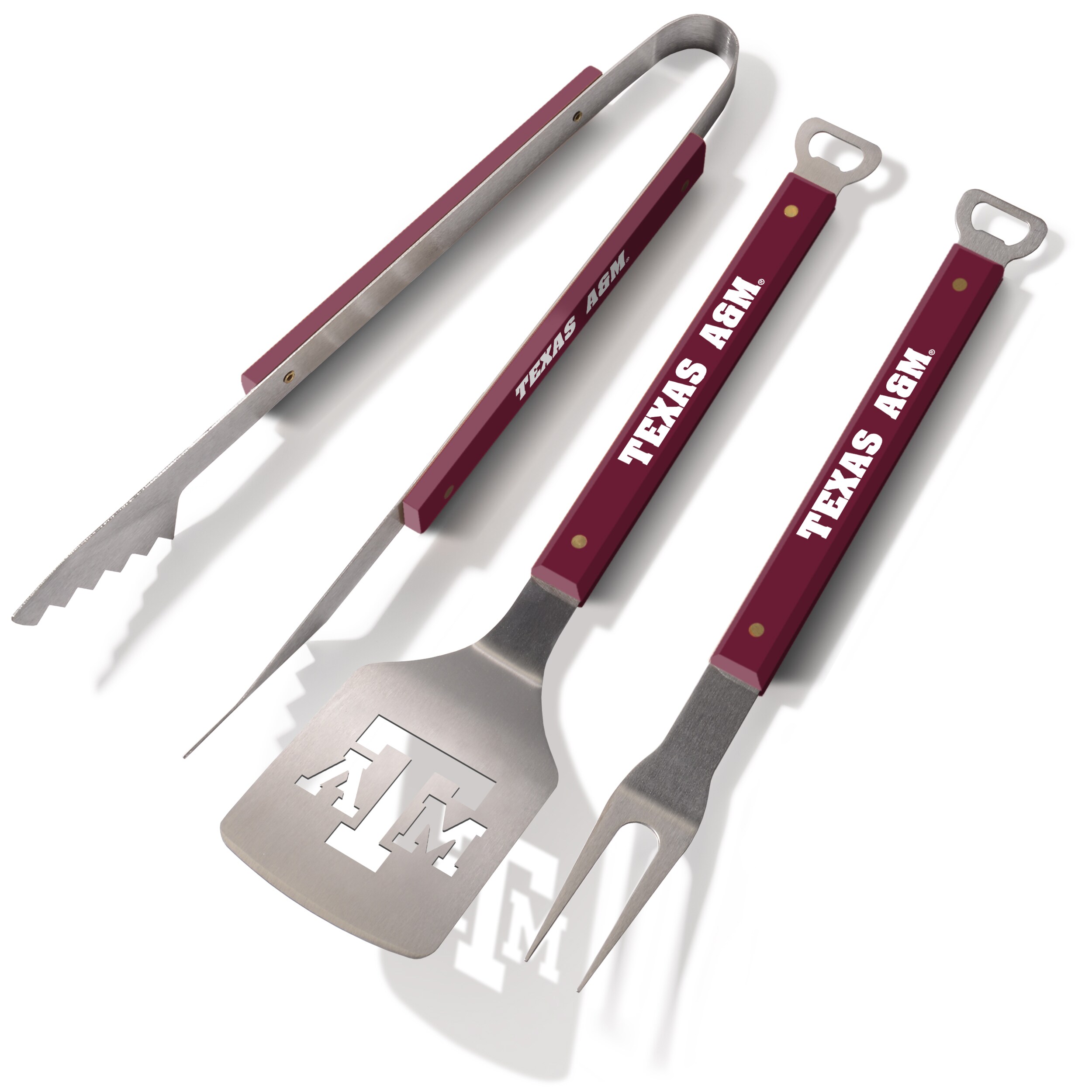 BBQ Dragon Luxury Stainless Steel Rosewood Grill Tool Set (3-Piece