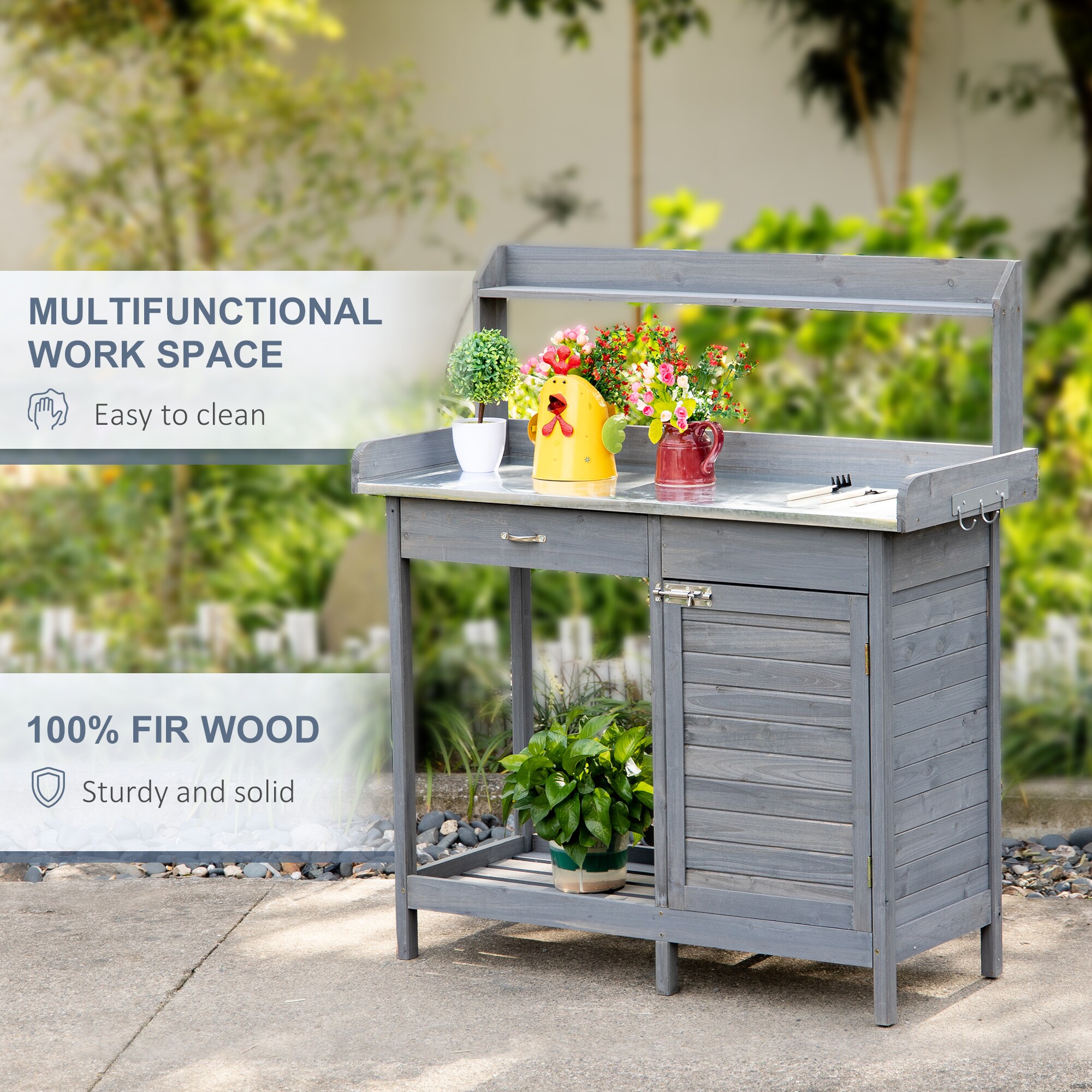 Outsunny 845-544GY Potting-Benches - View #7