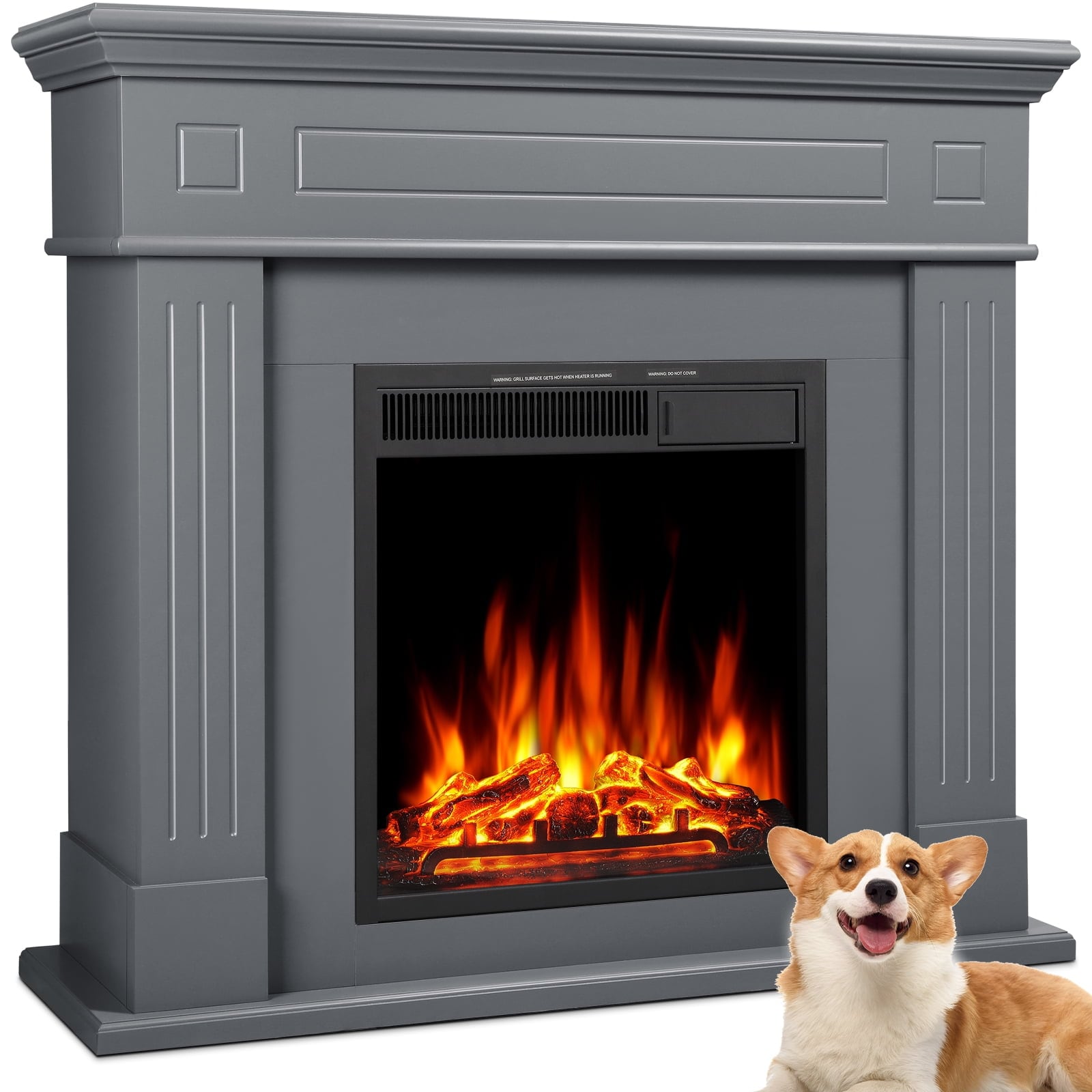 BABOOM 23.9-in W Black Infrared Quartz Electric Fireplace BOM-179-DK-CO Sansujyuku sansujyuku.com