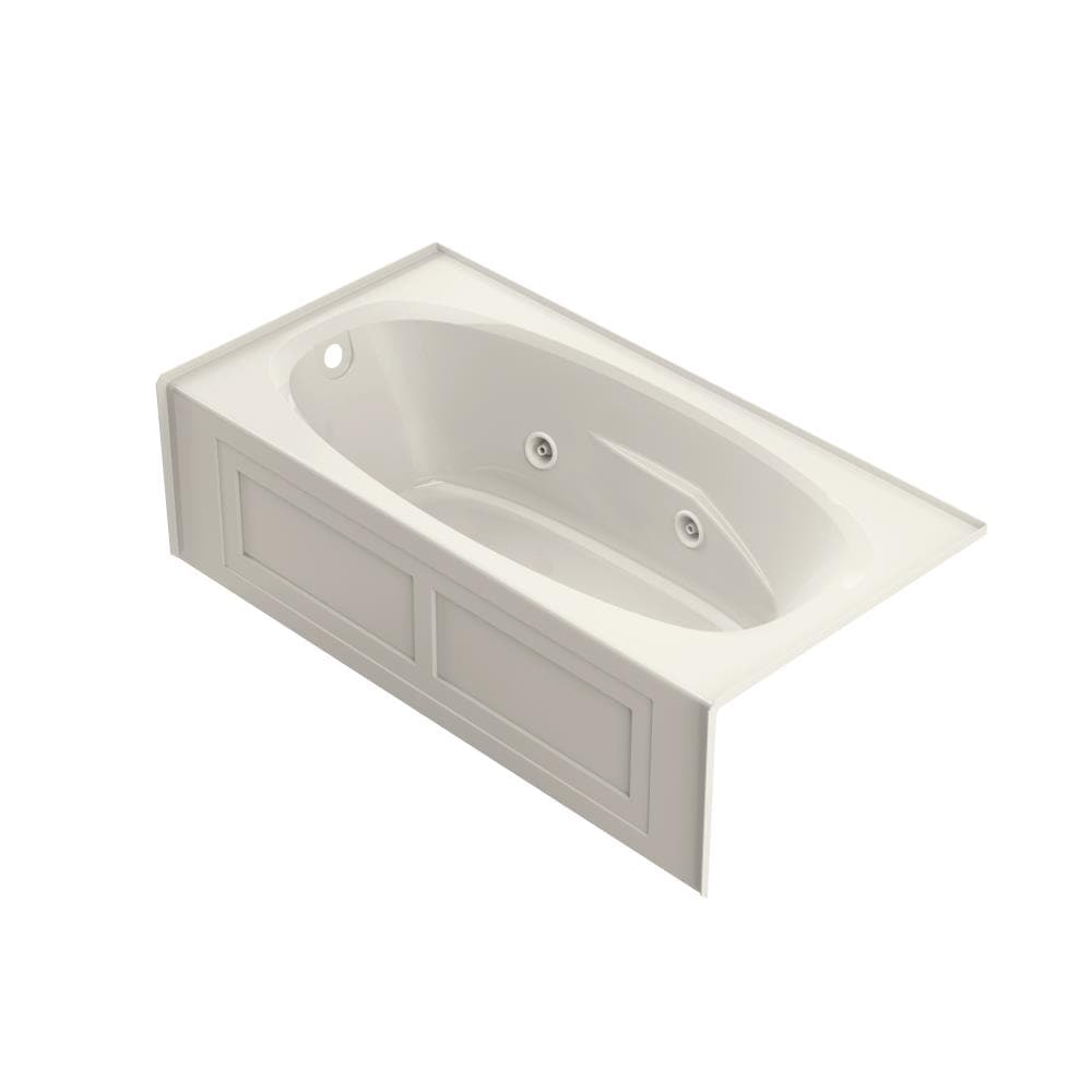 Jacuzzi NF24969 AMIGA 36-Inches x 72-Inches Oyster Acrylic Oval Alcove Whirlpool tub ( Left Drain )