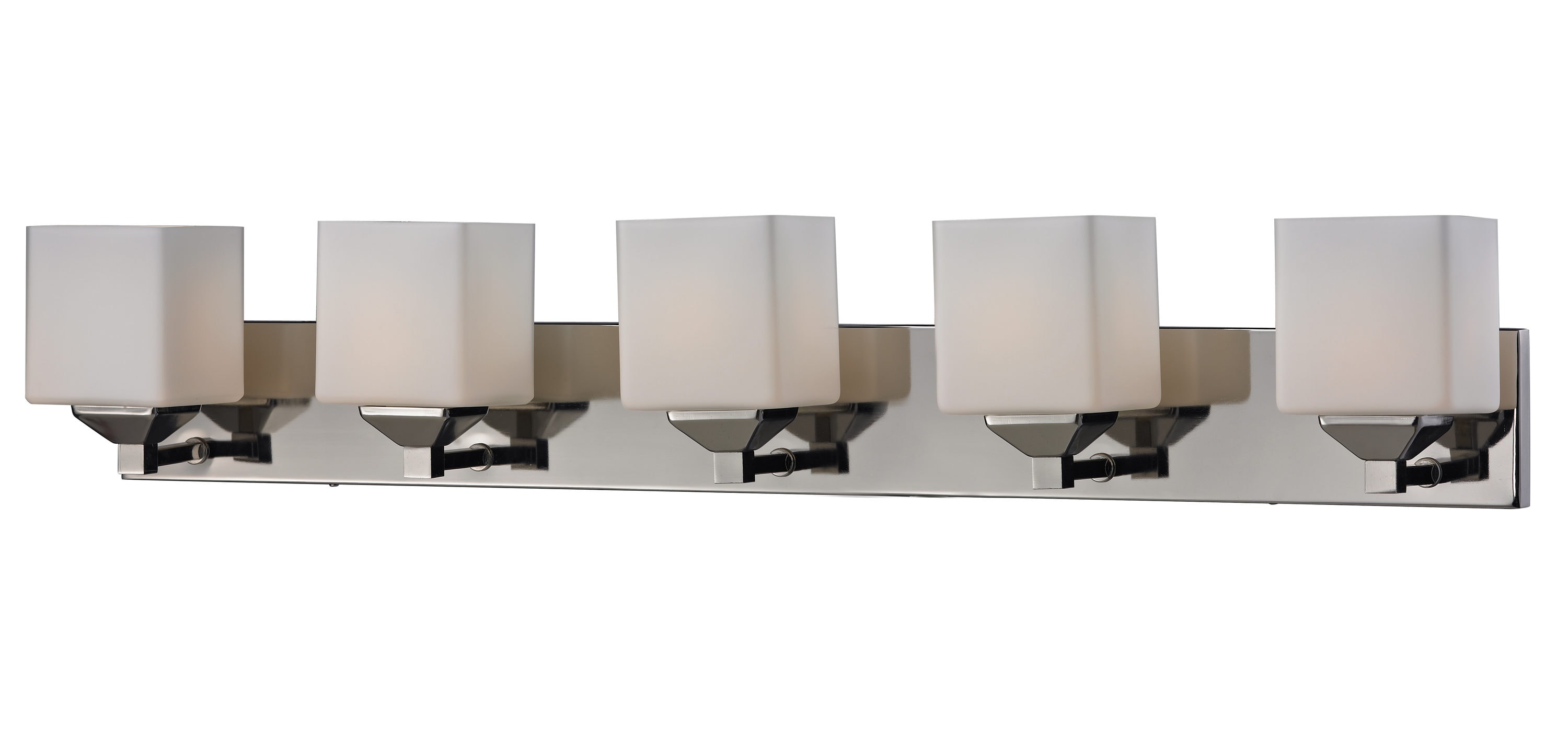 Z-Lite 2105-5V Quube 38-in 5 -Light Polished Chrome Traditional Vanity light