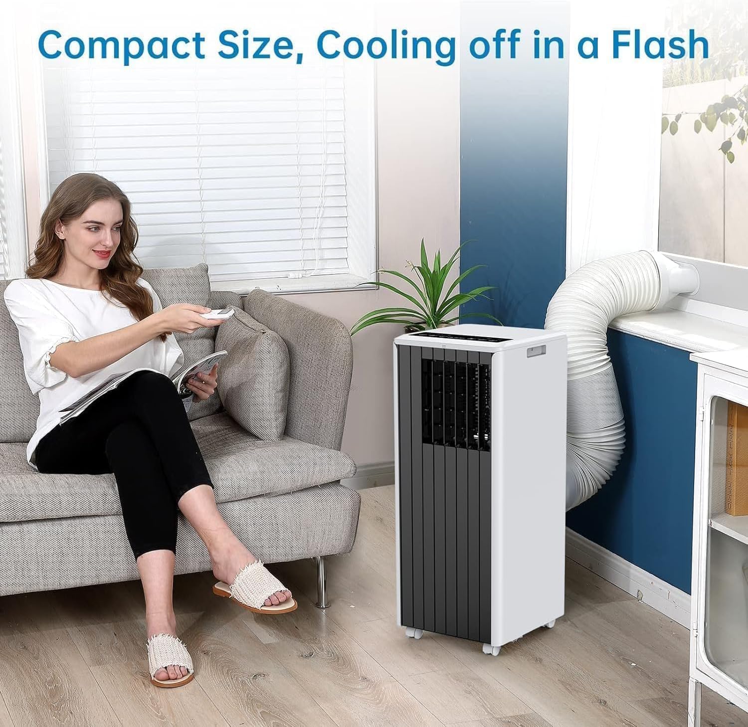 Portable air conditioner/エアコン 本体 JHS 5100-BTU DOE (115-Volt) White Vented Portable Air Conditioner