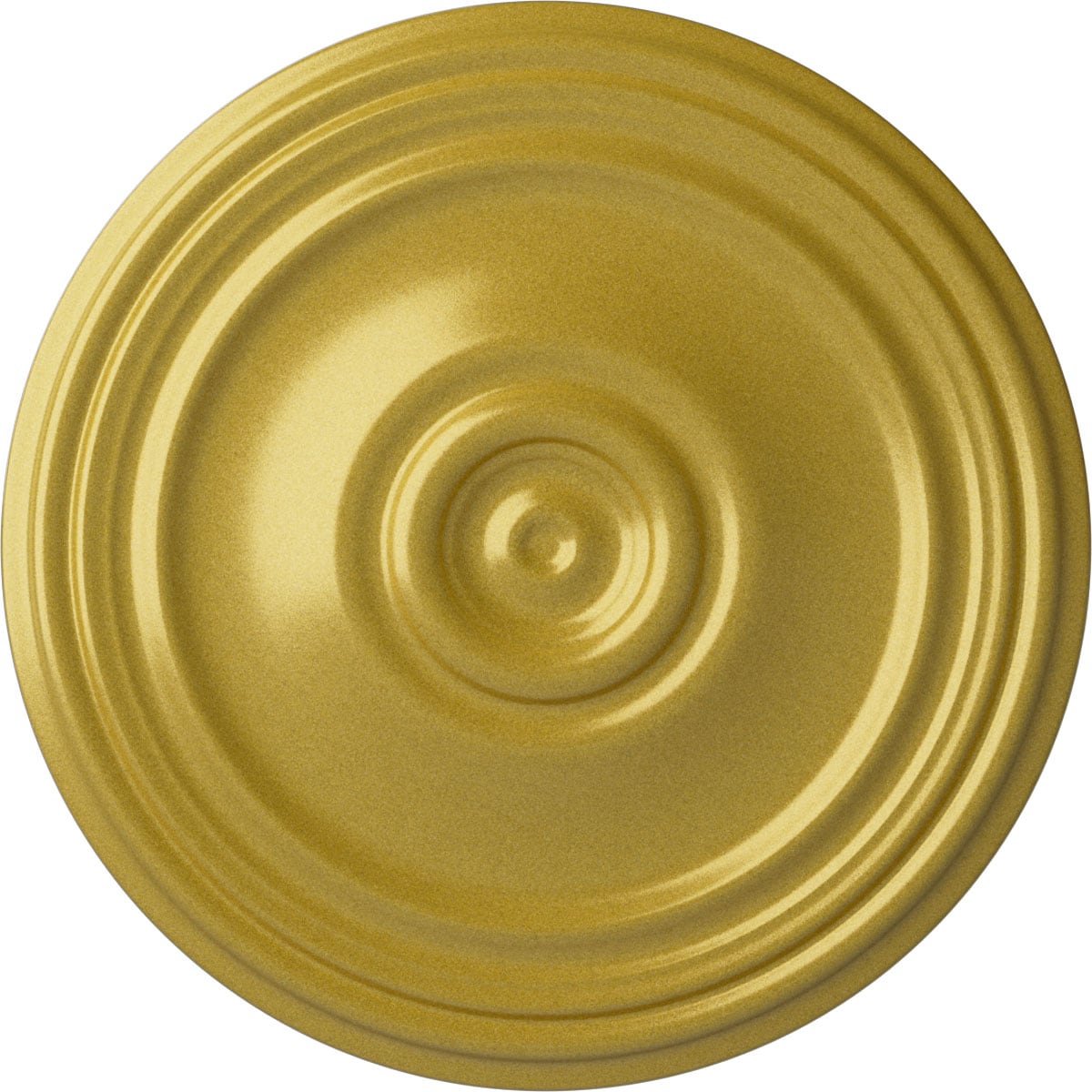 Ekena Millwork CM21RERGS Reece 21-in W x 21-in L Painted Rich Gold Polyurethane Whole Ceiling Medallion