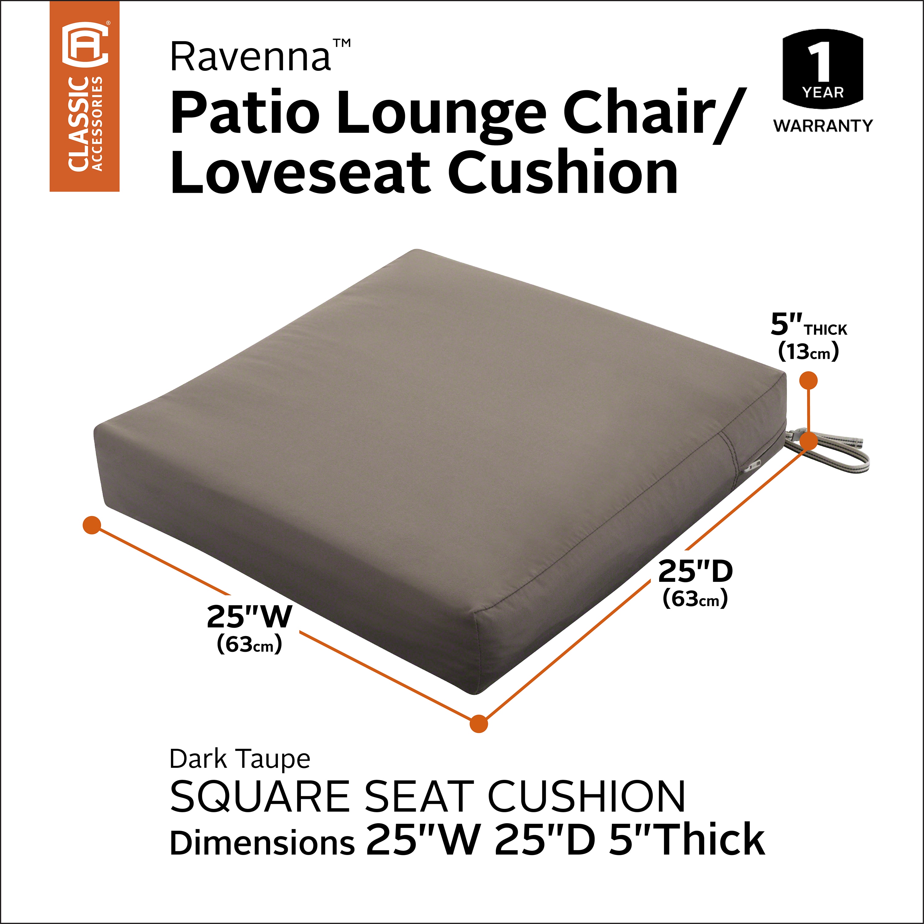 Classic Accessories 62-020-TAUPE-EC Patio-Furniture-Cushions - View #5