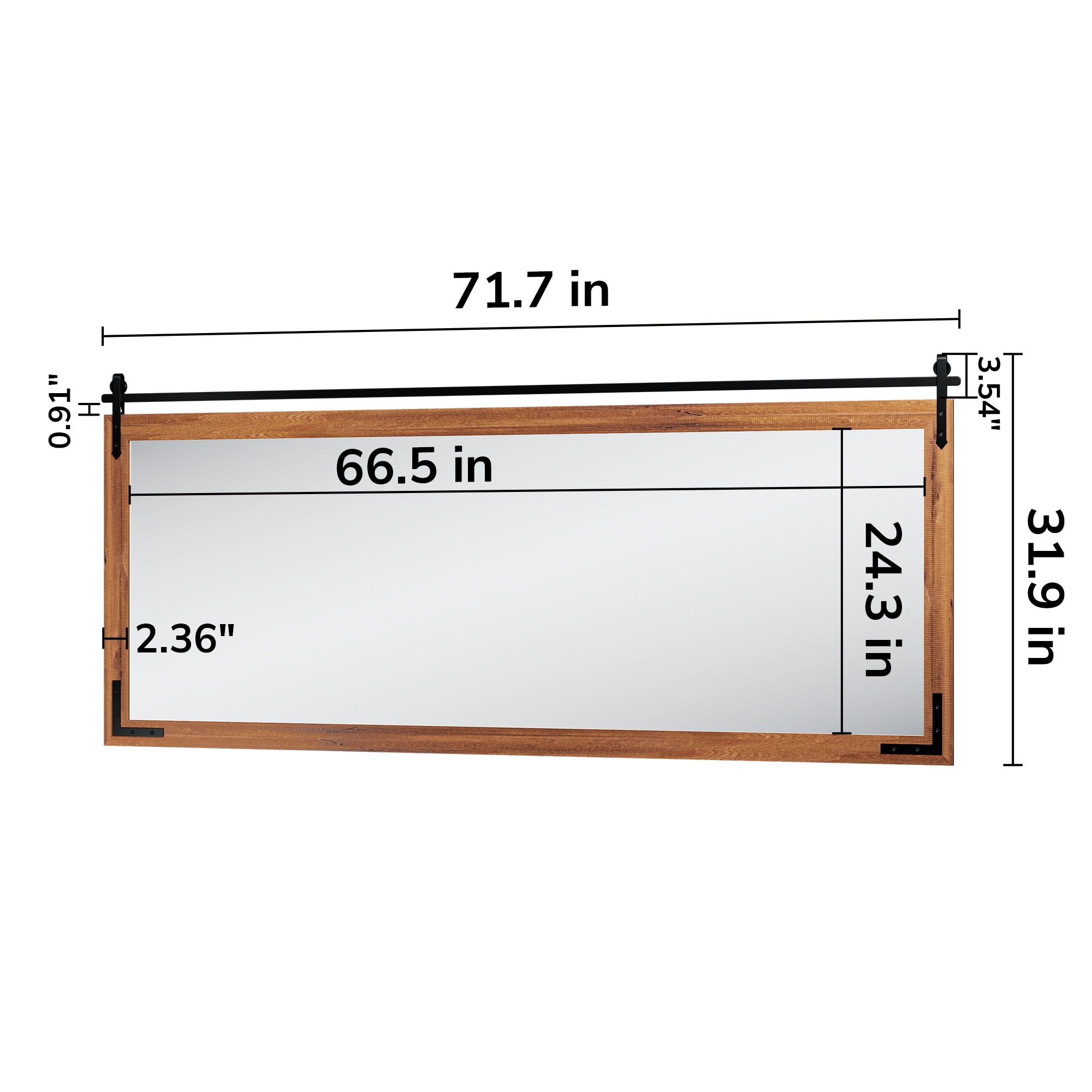 Keonjinn LW-GCJ-18281-BW Decor-Mirrors - View #2