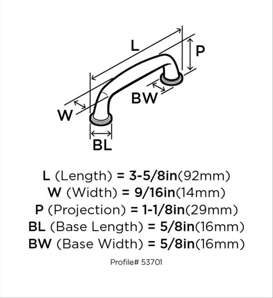 Weathered Nickel 3-Inch Bar Pull with Mounting Hardware