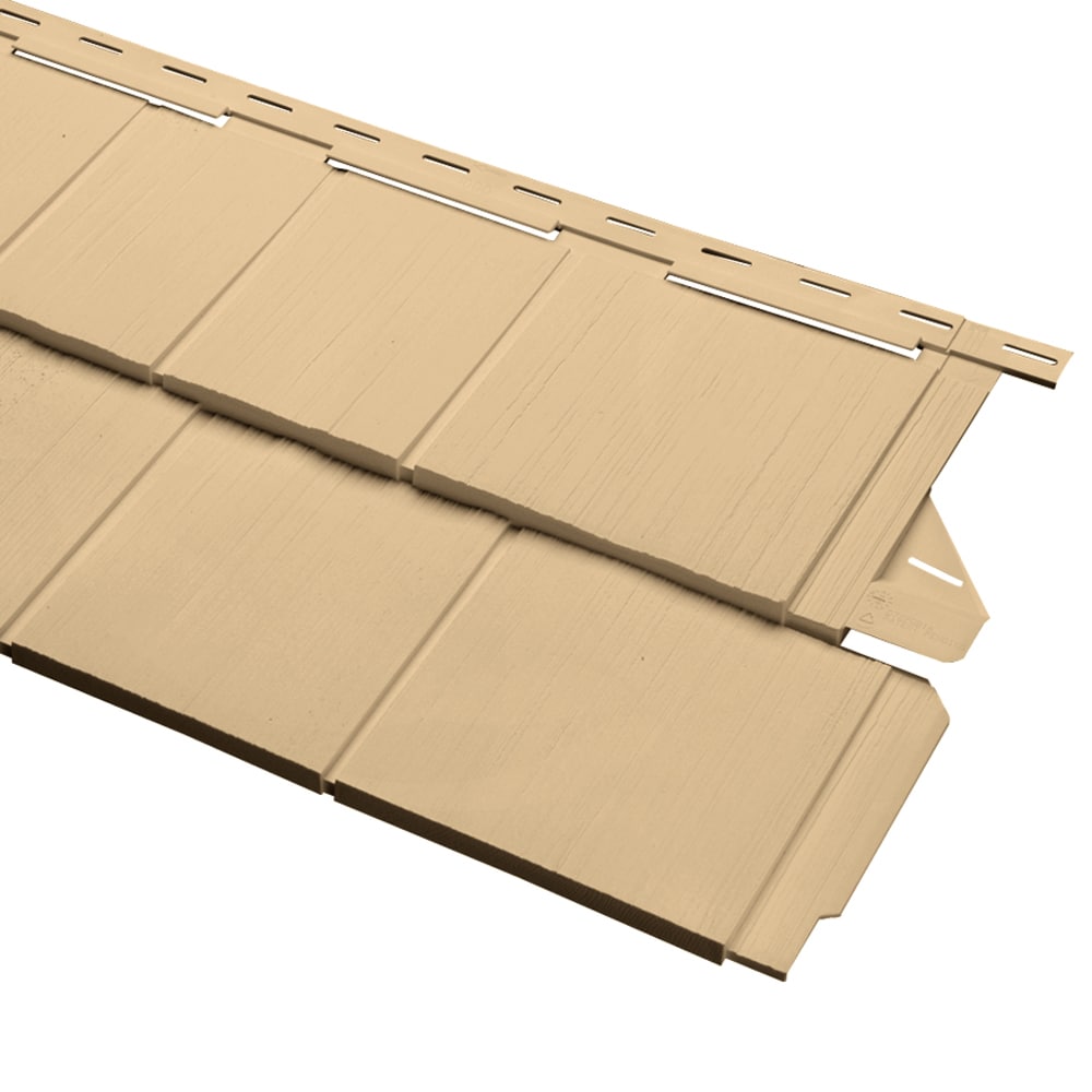 Georgia-Pacific 138319A Cedar Spectrum Perfection Shake Amber Vinyl Siding Panel 15.5-in x 54.625-in (5-sq ft /piece)