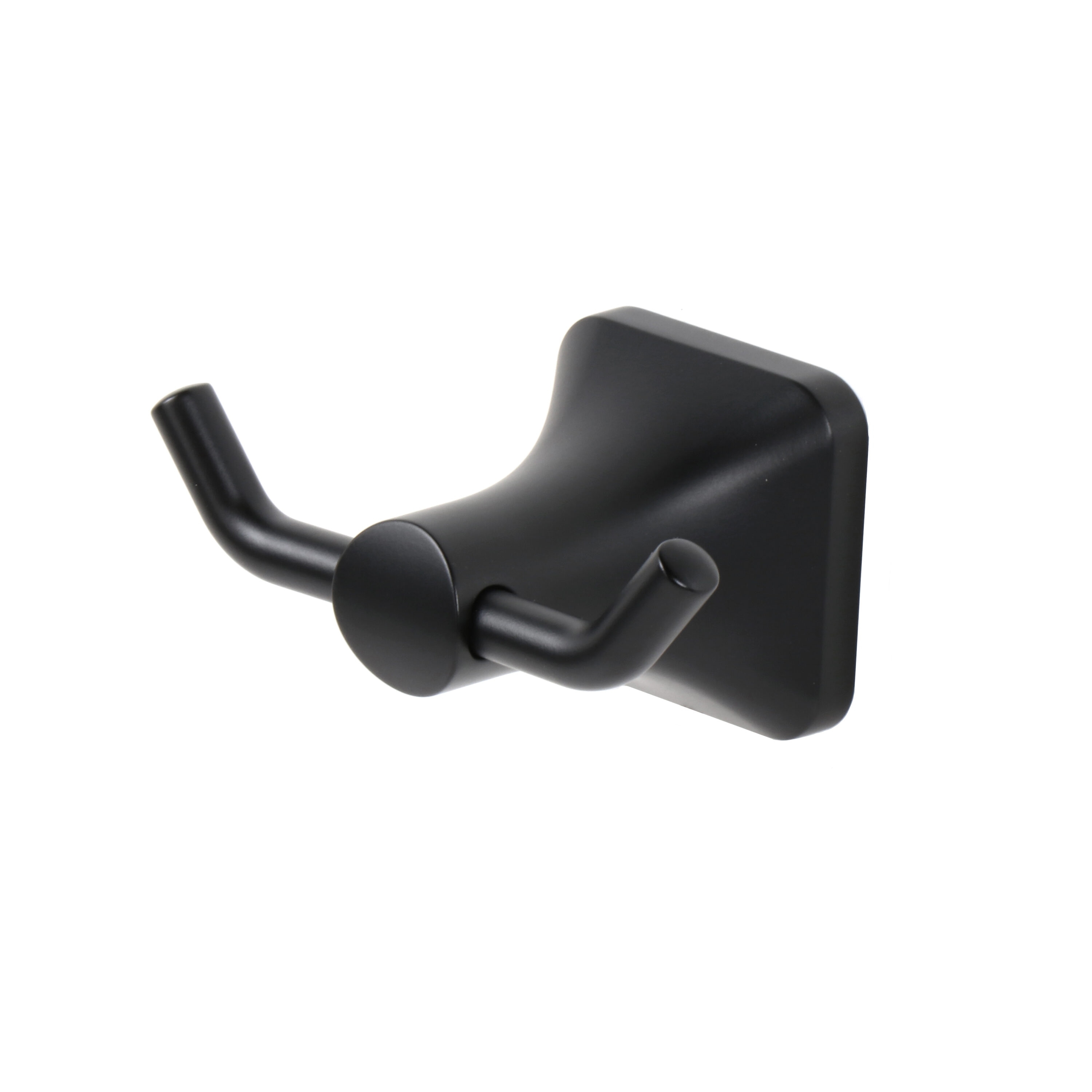 allen + roth Dunmore Matte Black Double Wall Mount Towel Hook at Lowes.com