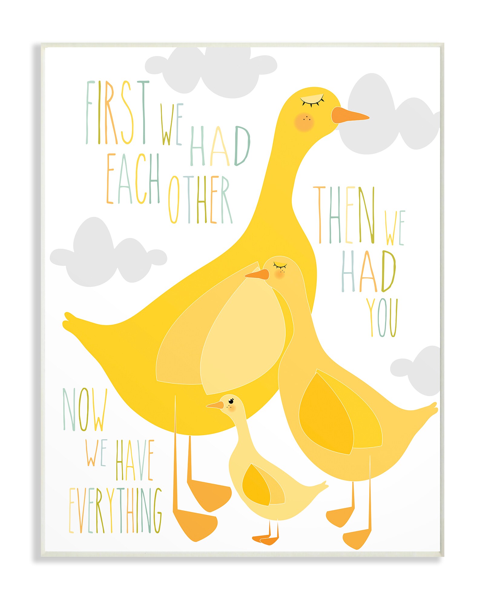 Stupell Industries BRP-2194-WD-13X19 First We Had Each Yellow Ducks Karen Zukowski (Finny and Zook) 18.5-in H x 12.5-in W Print