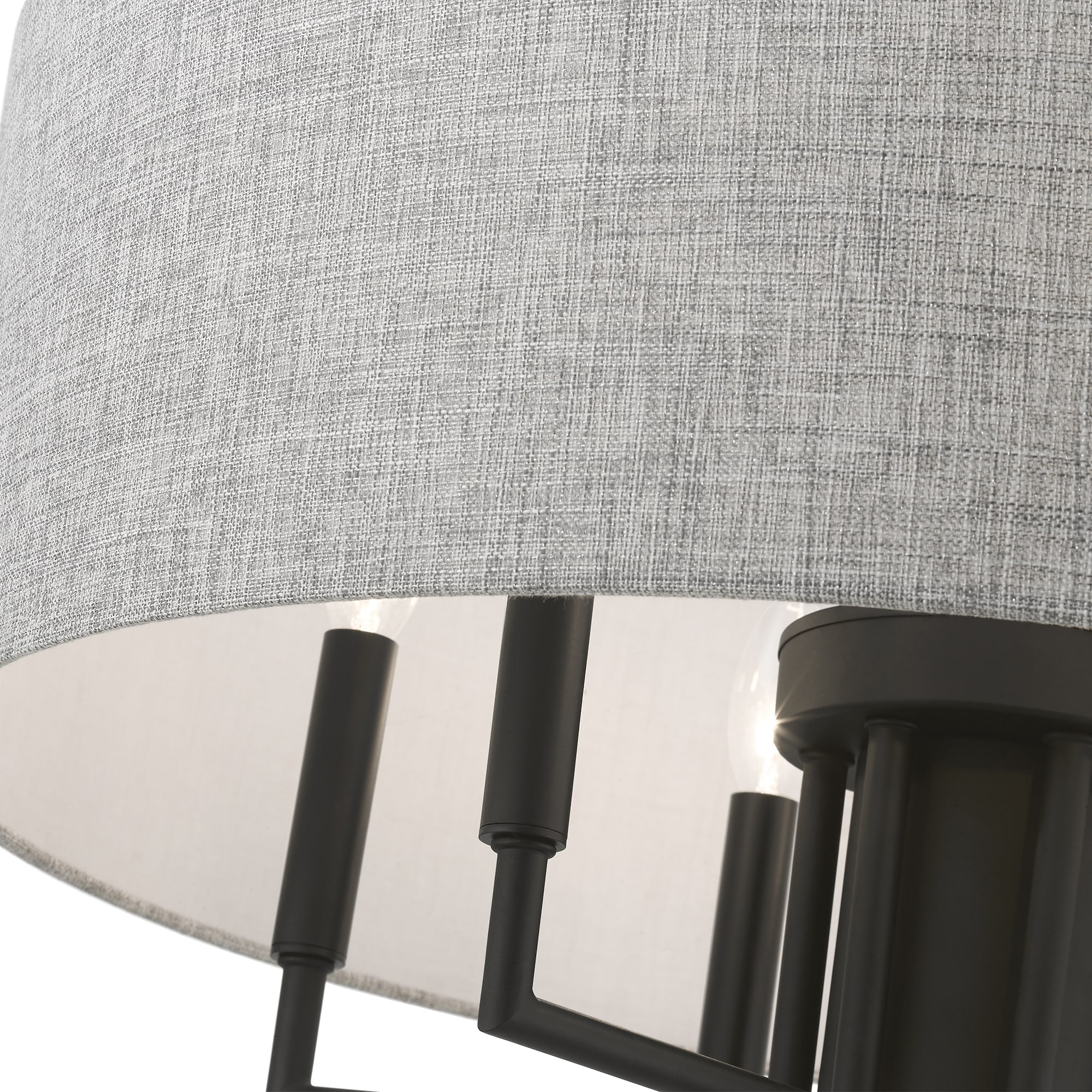 Dakota Black and Gray 7-Light Drum Pendant Chandelier