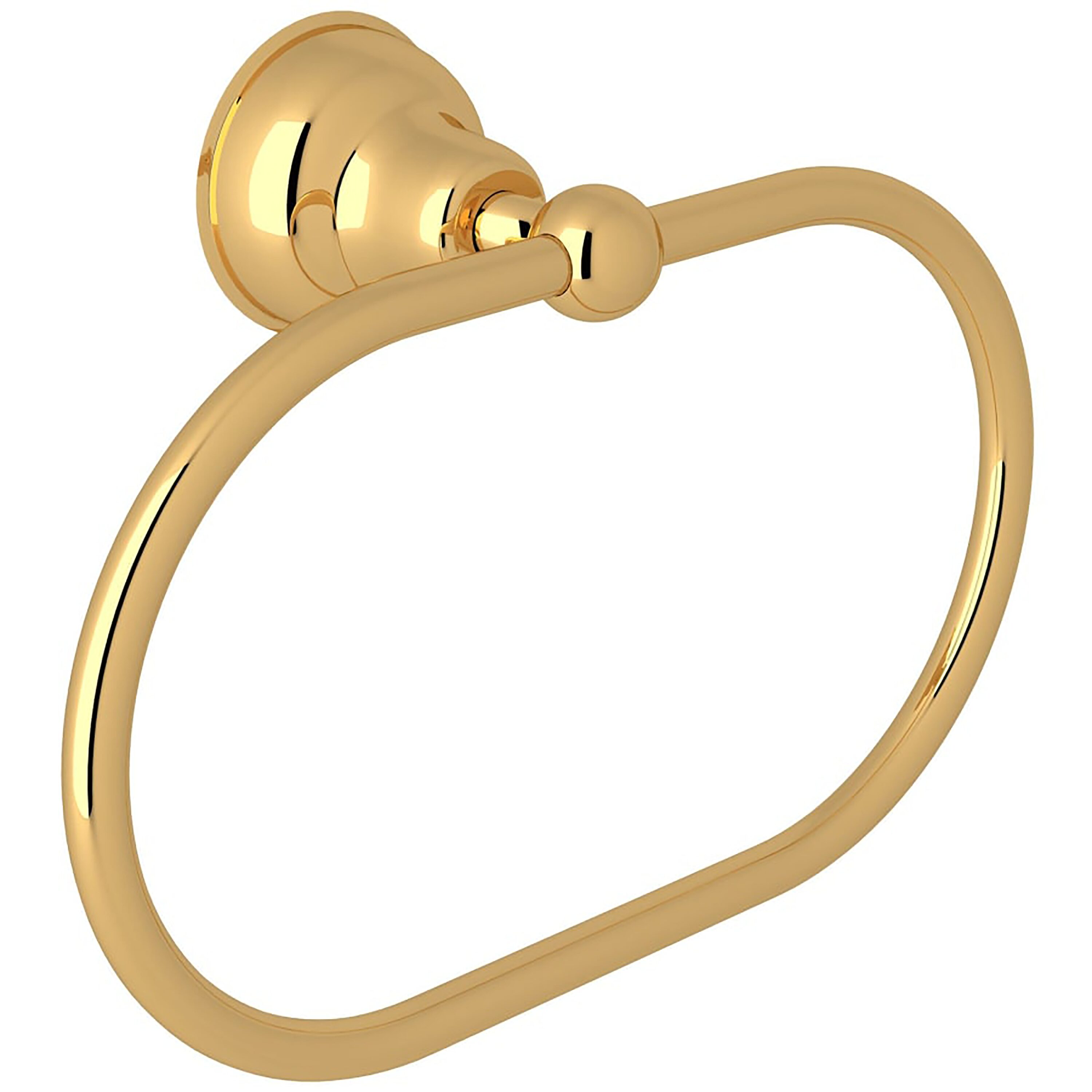 Rohl CIS4IB Italian Brass Wall mount Single Towel Ring