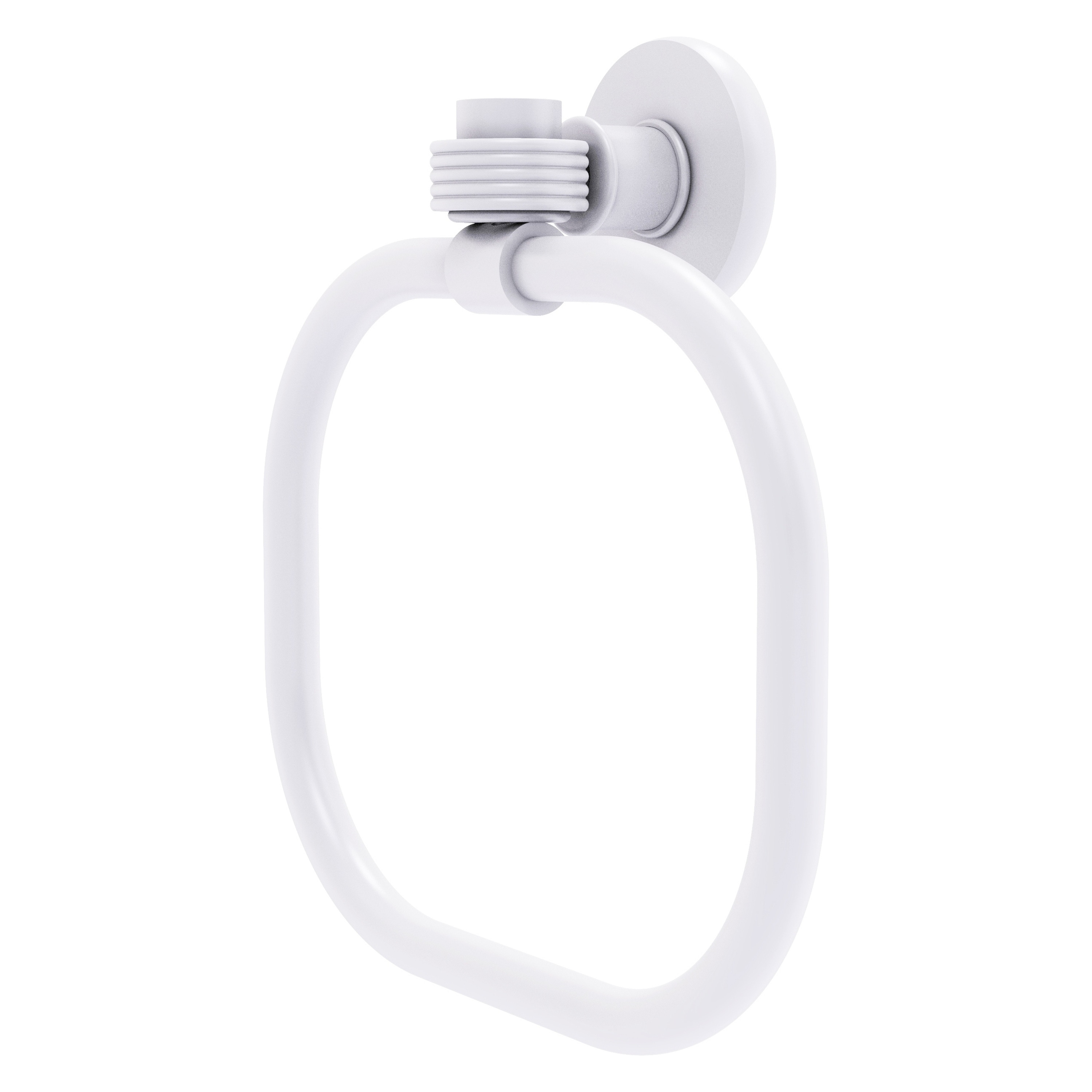 Allied Brass 2016G-WHM Continental Matte White Wall mount Single Towel Ring