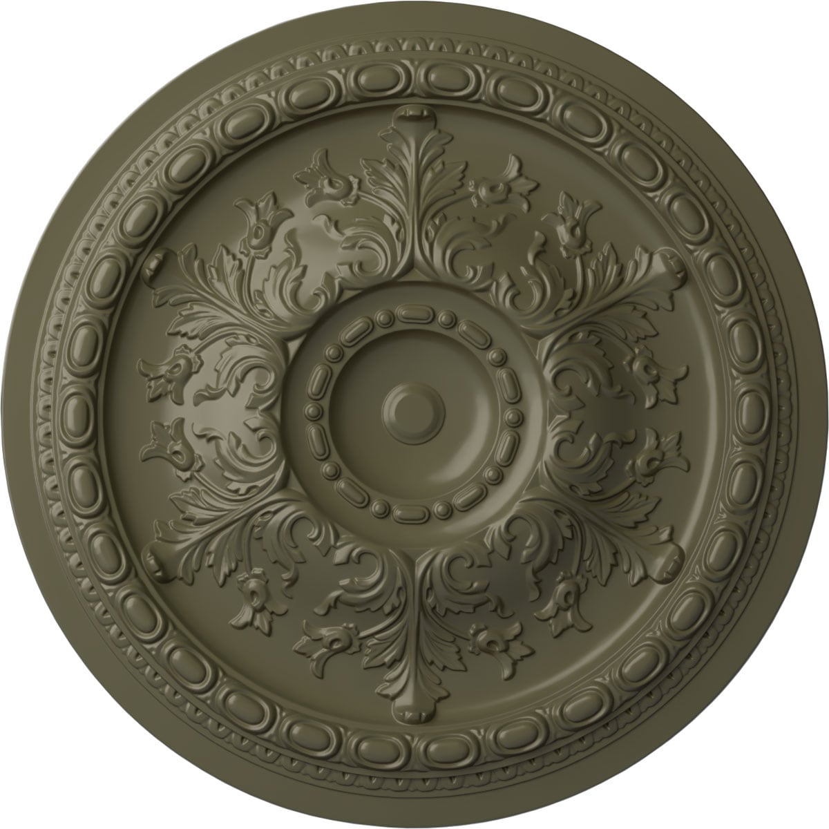 Ekena Millwork CM38OSPTF Oslo 38.375-in W x 38.375-in L Painted Turtle Polyurethane Whole Ceiling Medallion