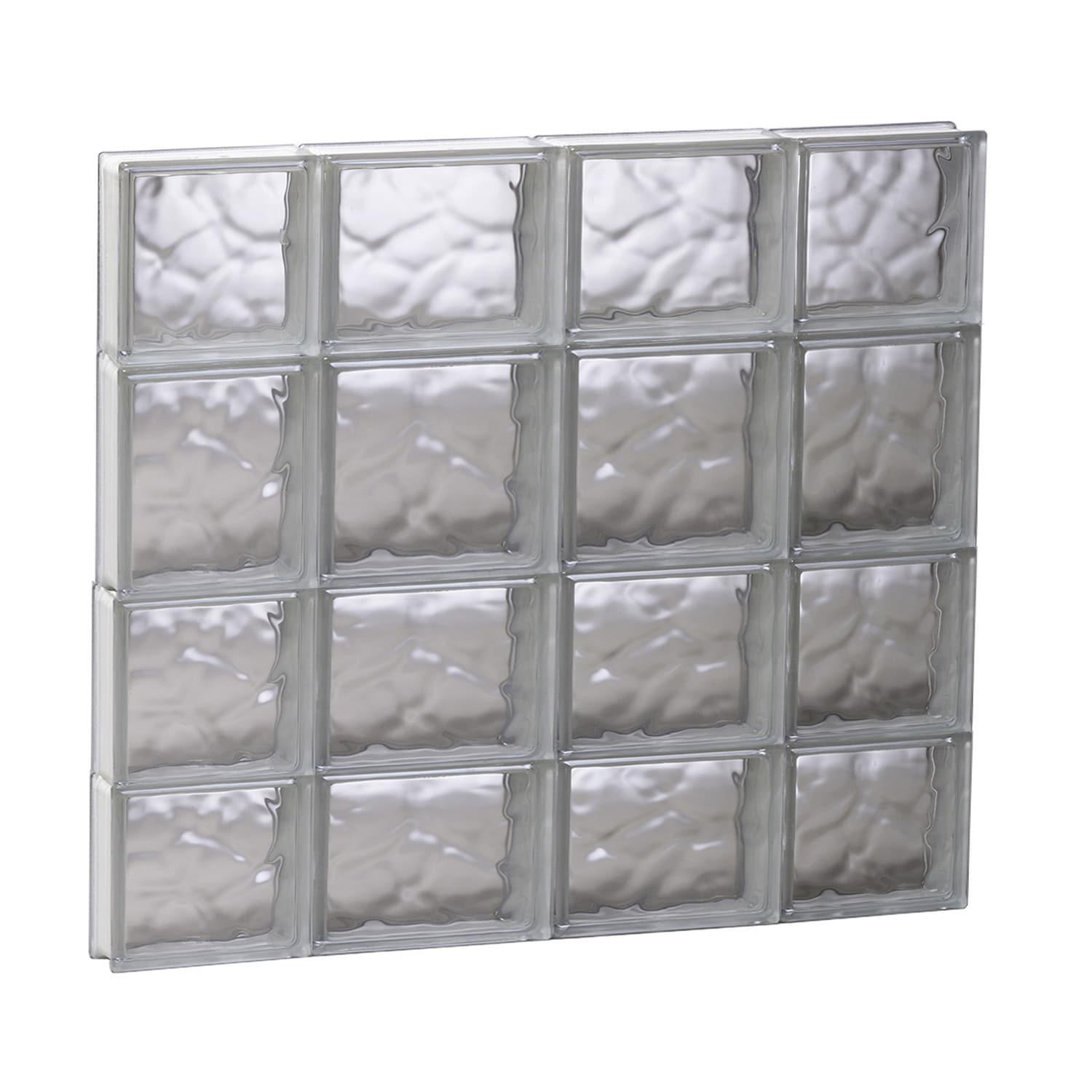 REDI2SET S2826DC Wavy Glass 27-in x 25-in Frameless Replacement Glass Block Window