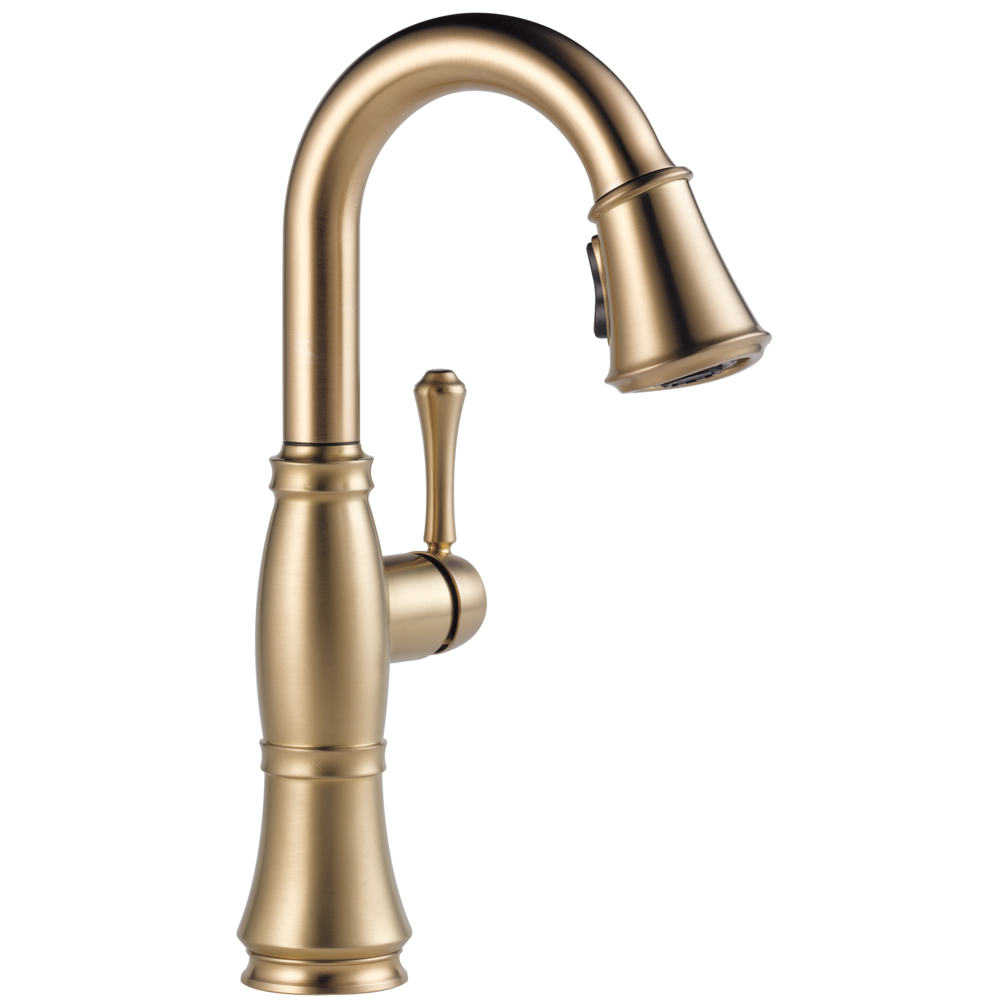 Champagne Bronze Pull-Down Bar Faucet with Spray