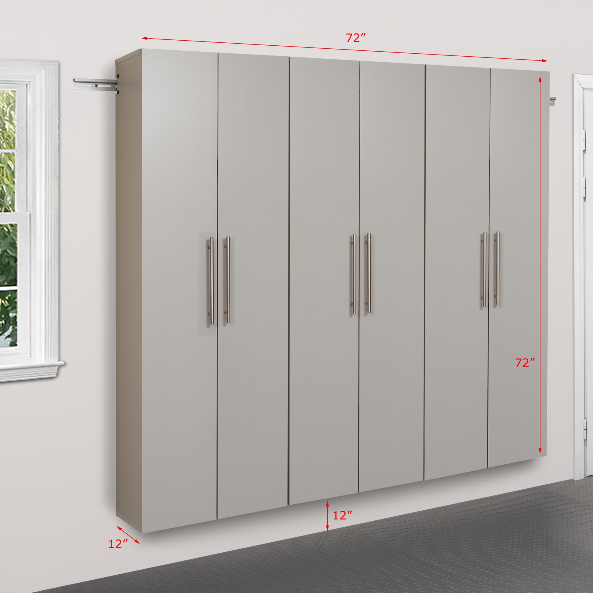 Light Gray Composite Wood Office Storage Cabinet with Adjustable Shelving