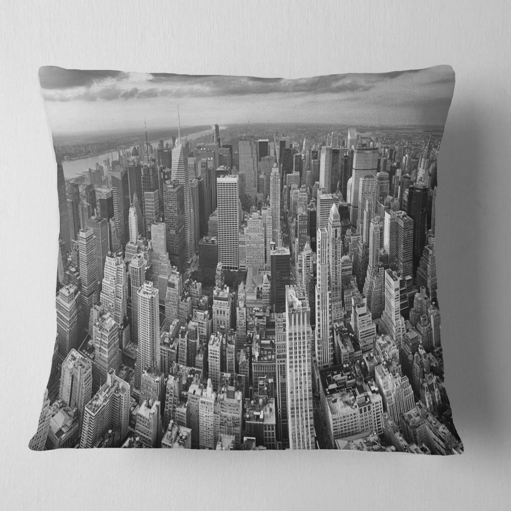 Designart CU14330-16-16 16-in x 16-in Gray Indoor Decorative Pillow