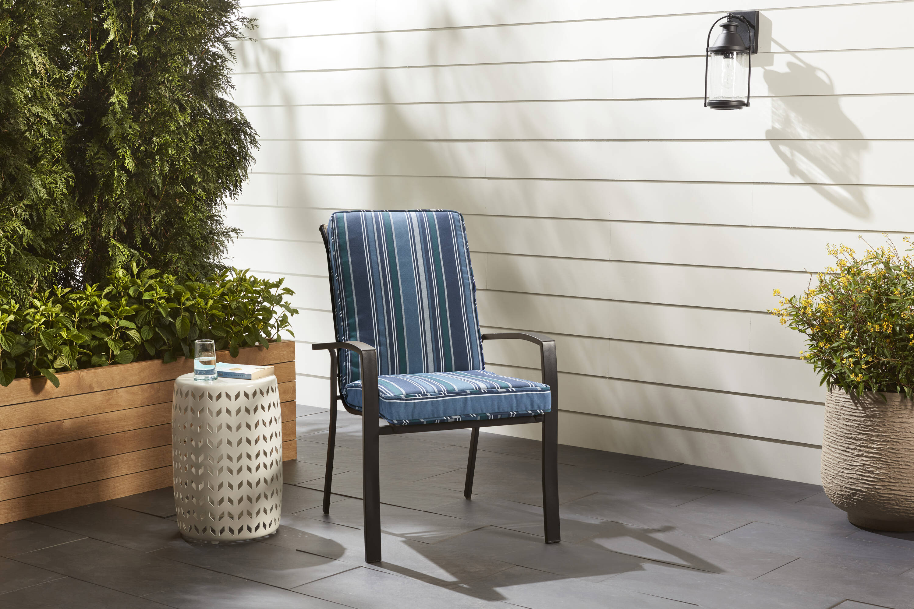 Kensington Garden 21x21 Solid Outdoor Seat And Back Chair Cushion Navy :  Target