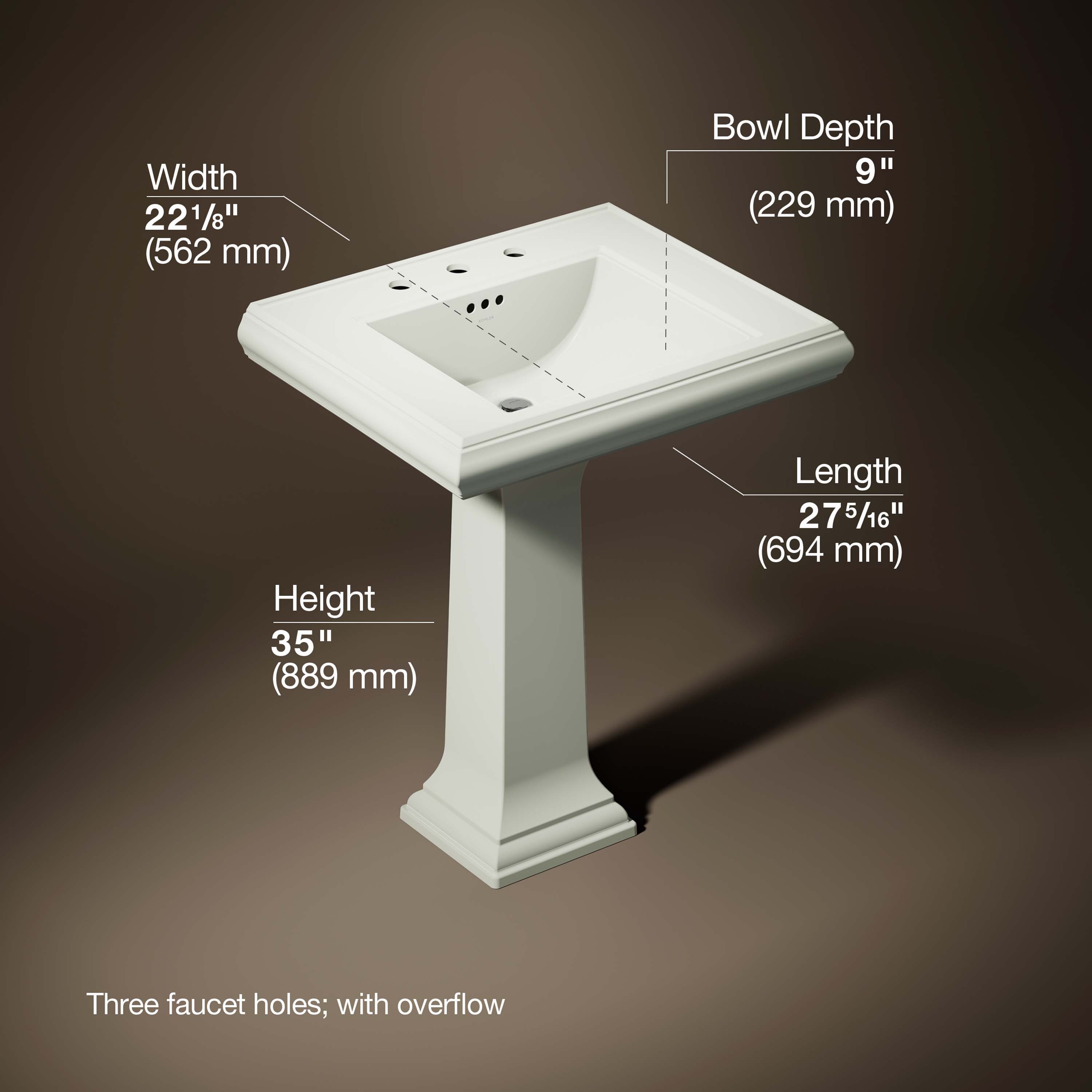 KOHLER 2258-8-0 Complete-Pedestal-Lavatories - View #3