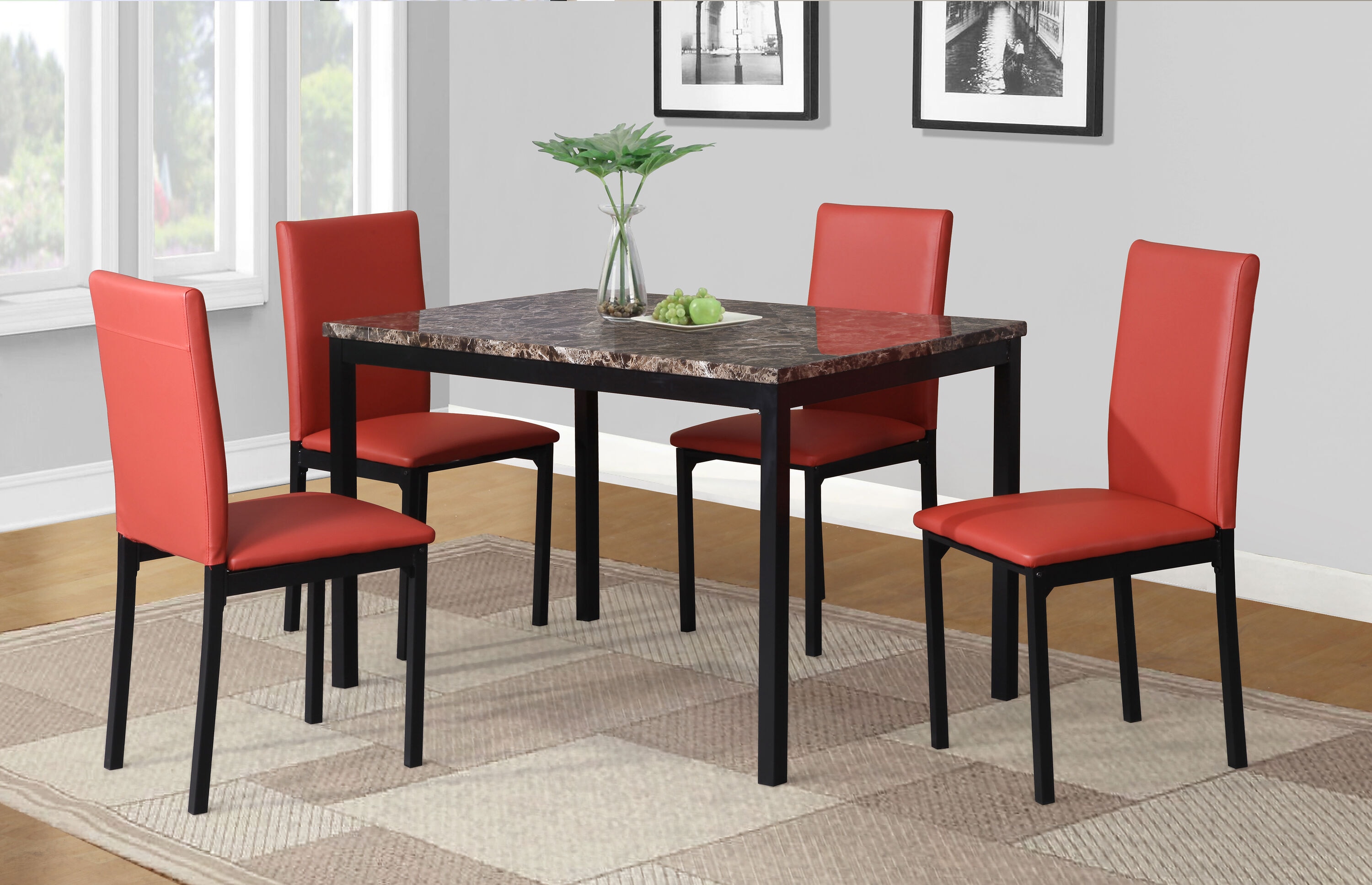 Roundhill Furniture C007RD Dining-Chairs - View #4