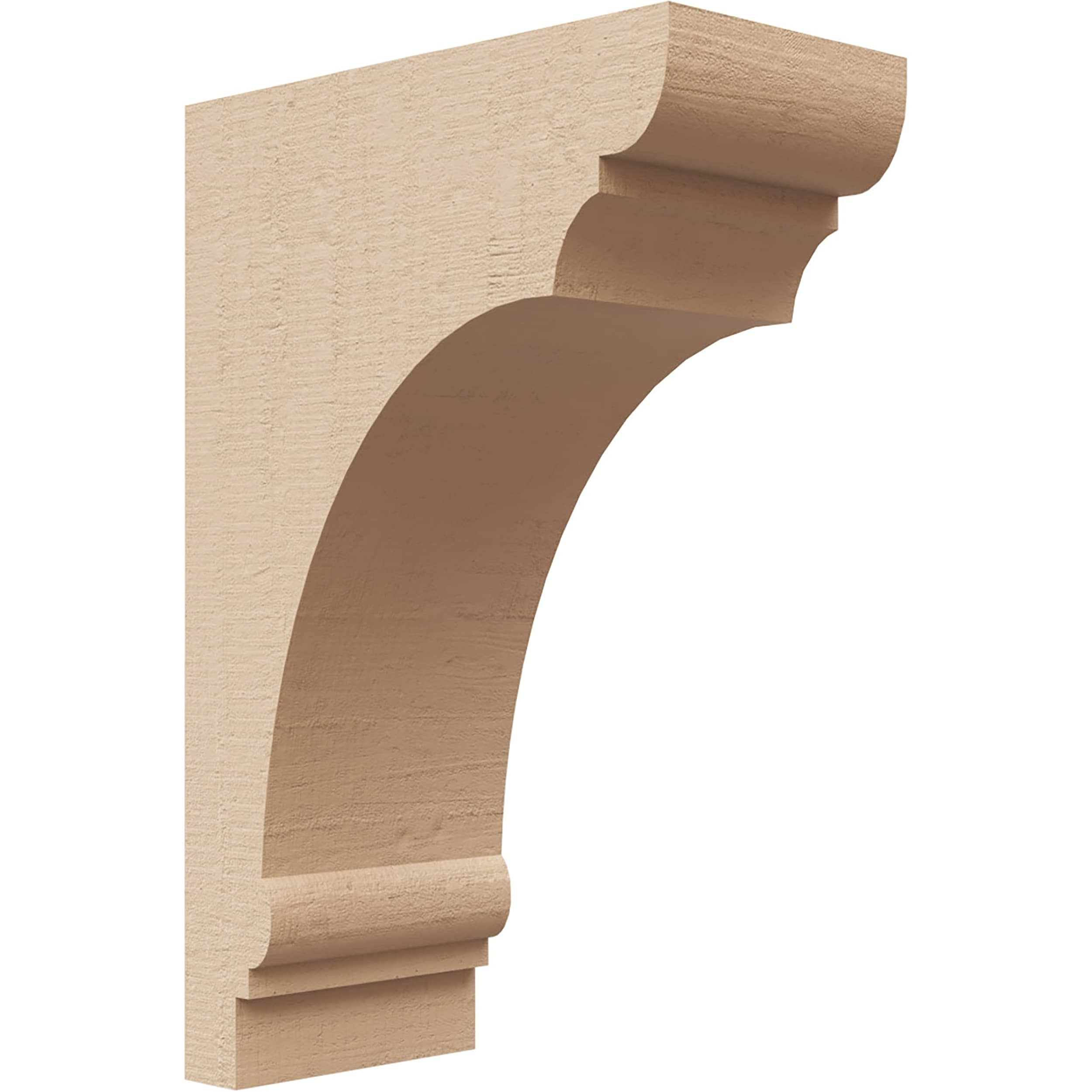 Ekena Millwork CORU02X04X06HUGRCPR 2-in x 4-in x 6-in Rough Cedar Woodgrain TimberThane Primed Urethane Paintable/Stainable Corbel