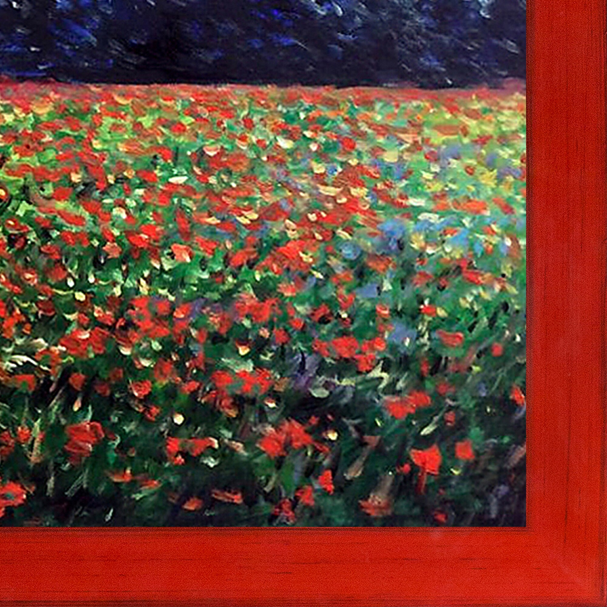 La Pastiche Poppies At Giverny Claude Monet Black/Red Wood Framed 23.5 ...