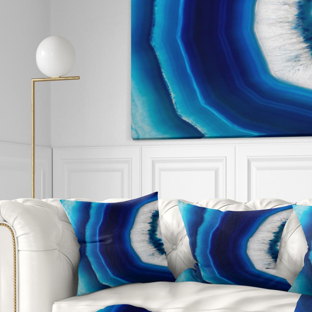 Designart CU8837-16-16 16-in x 16-in Blue Indoor Decorative Pillow