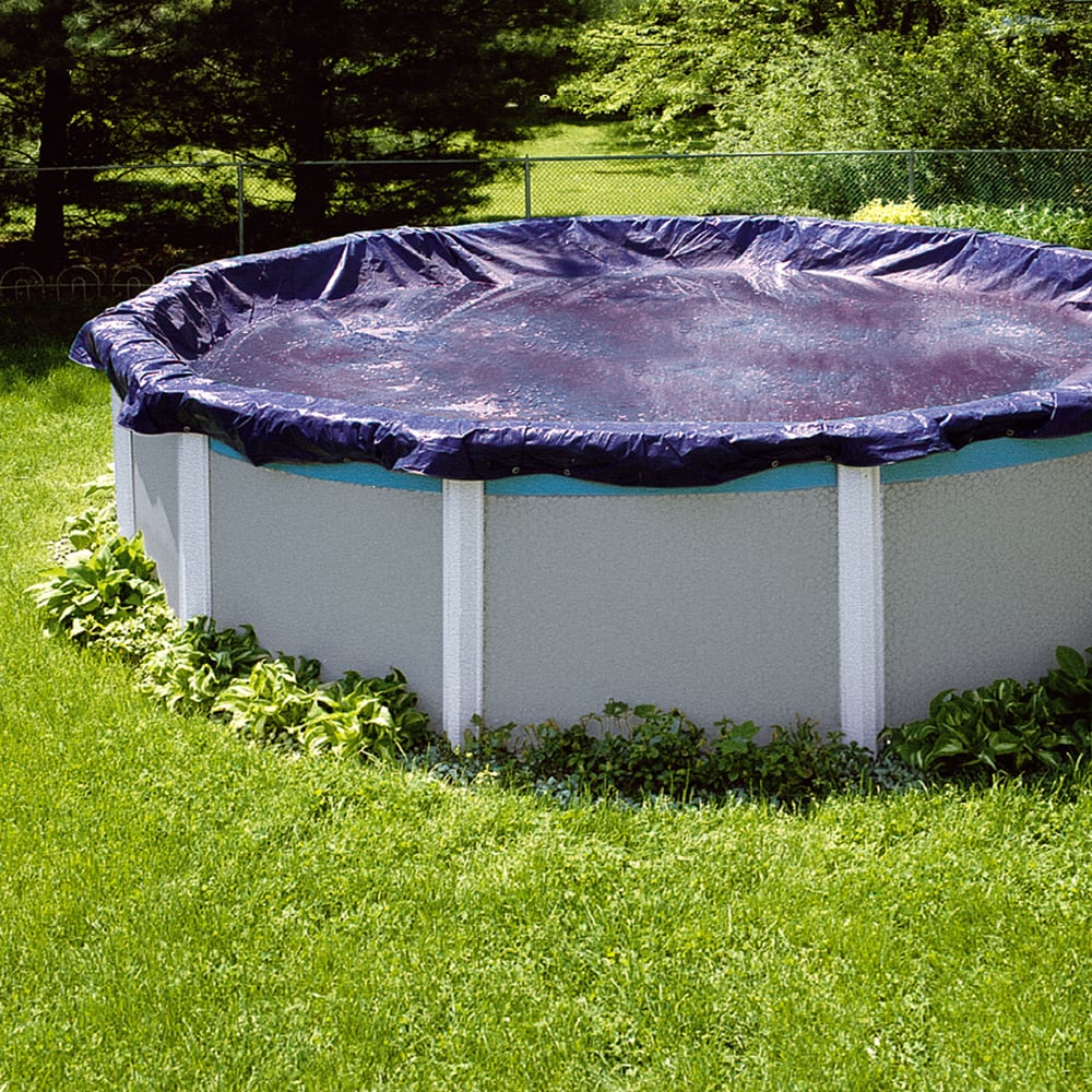 Swimline 27-ft x 27-ft Polyethylene Winter Round Pool Cover in the