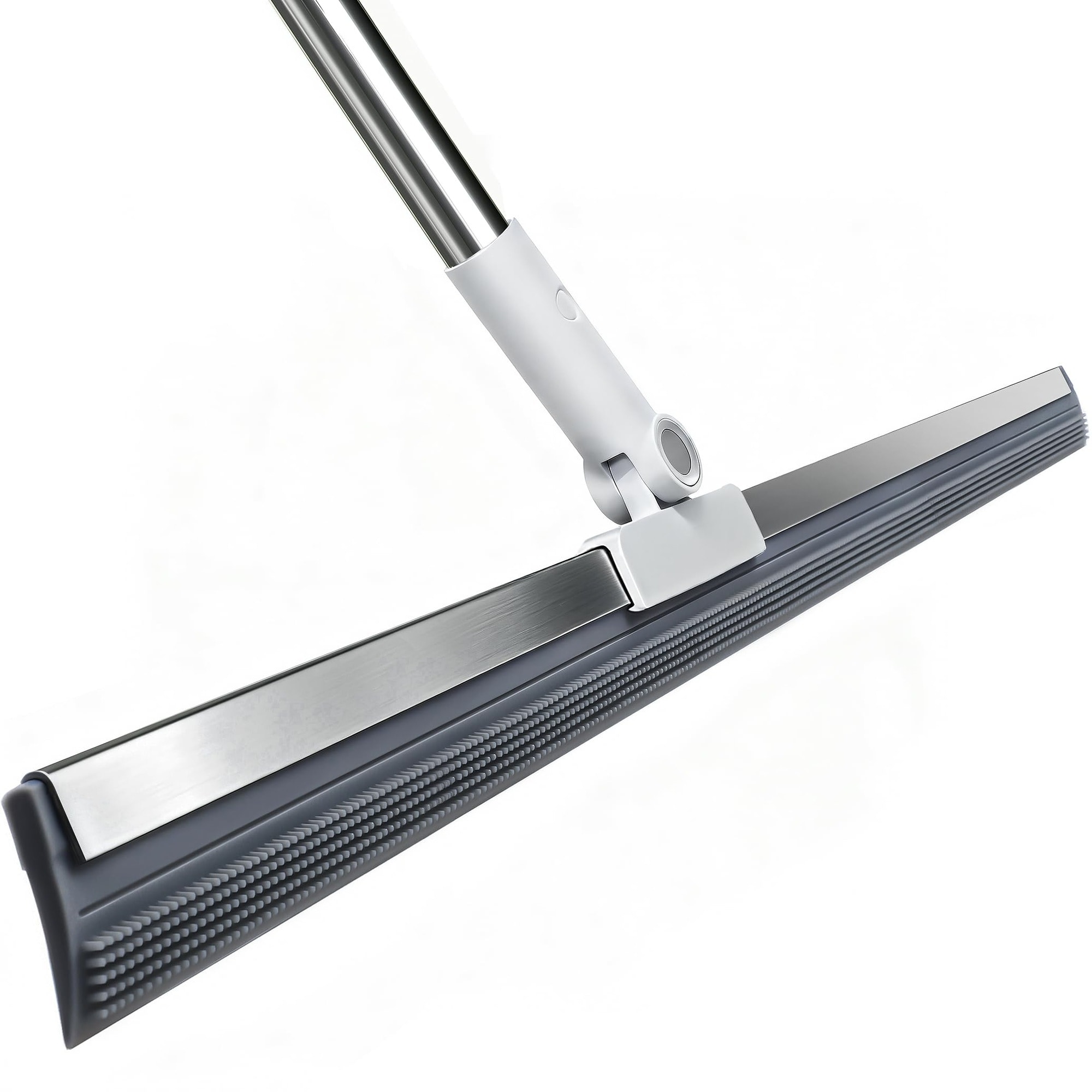 AOIZGMY  Floor Squeegee 19 Point 7 Inch Wide Blade with Telescoping Stainless Steel Handle Adjustable 51 to 58 Inch for Concrete Tile Epoxy