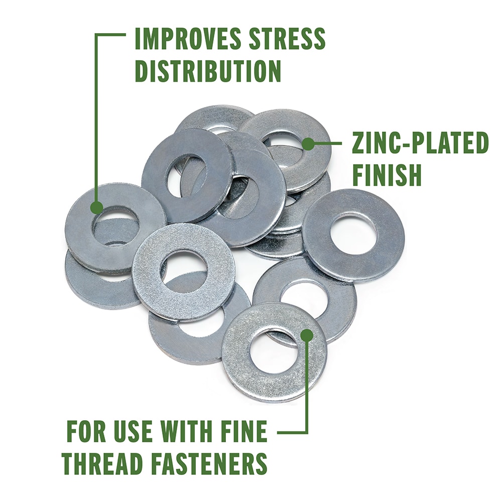 Hillman 100-Count #10 Zinc-plated Standard Flat Washer in the Flat Washers  department at
