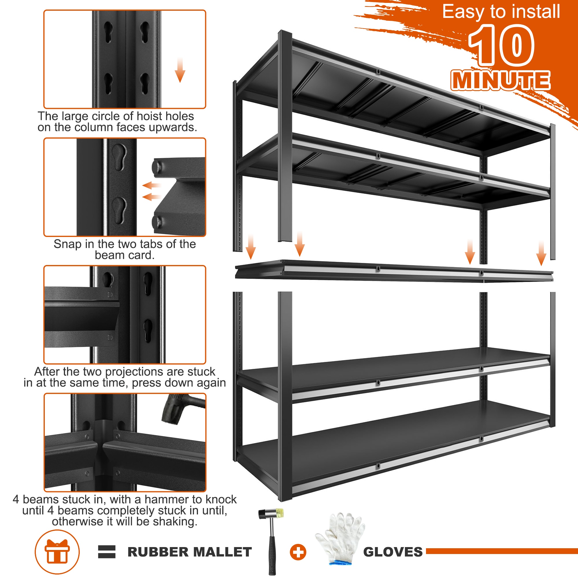 Siavonce XH34809 Free-Standing-Shelving - View #6