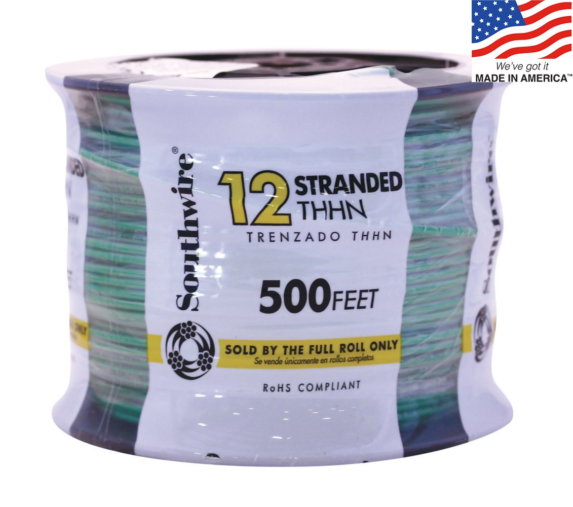 75' EA THHN THWN 8 AWG GAUGE BLACK WHITE RED COPPER WIRE + 10 AWG GREEN