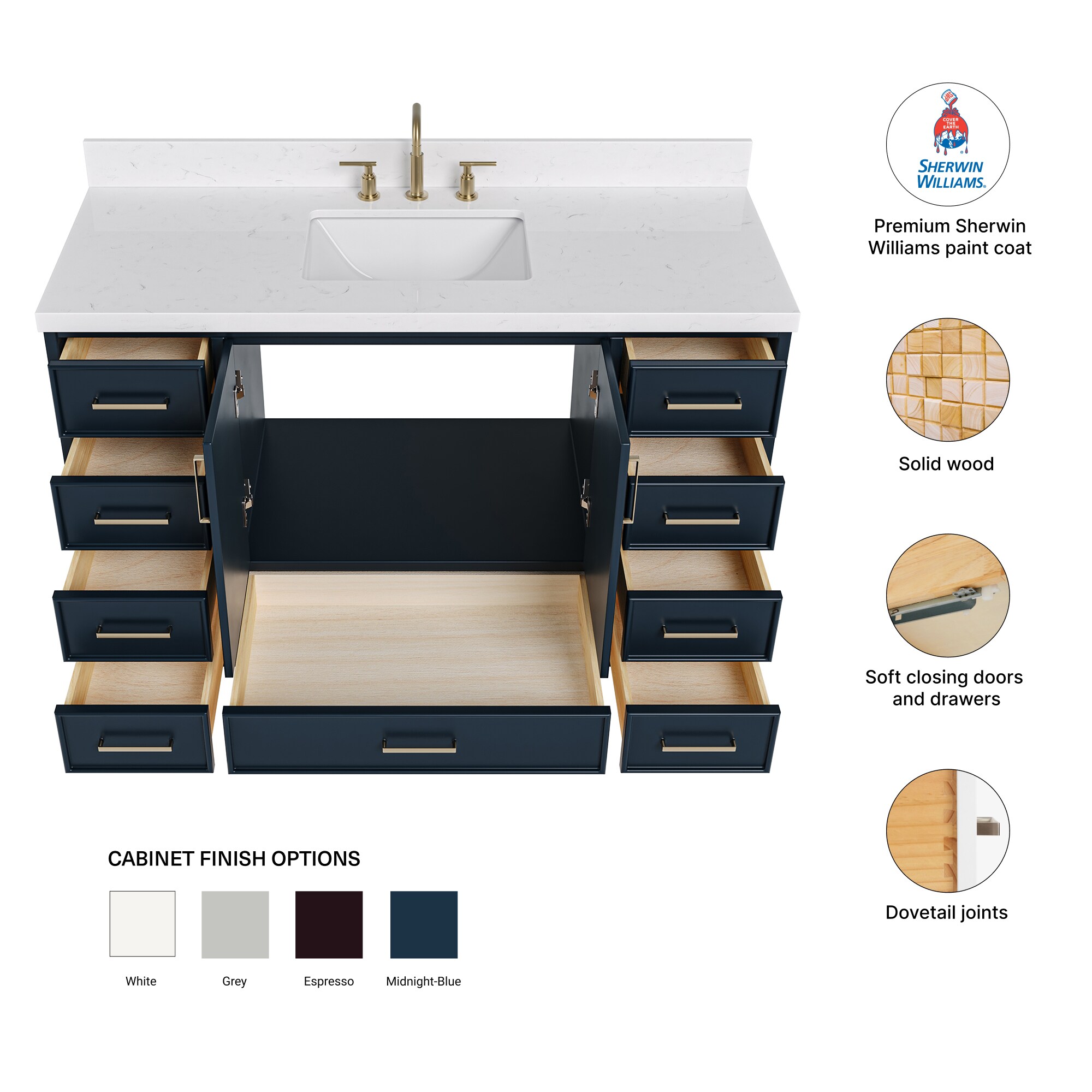ARIEL M054SCQRVOMNB Bath-Vanity-Combo - View #4