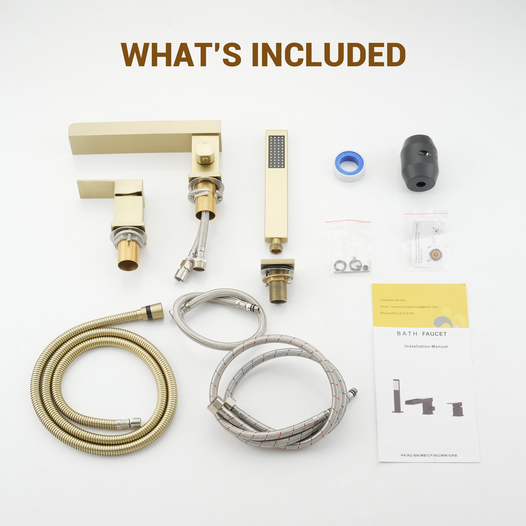 CASAINC CA-H4342-BG Roman-Tub-Faucets - View #8
